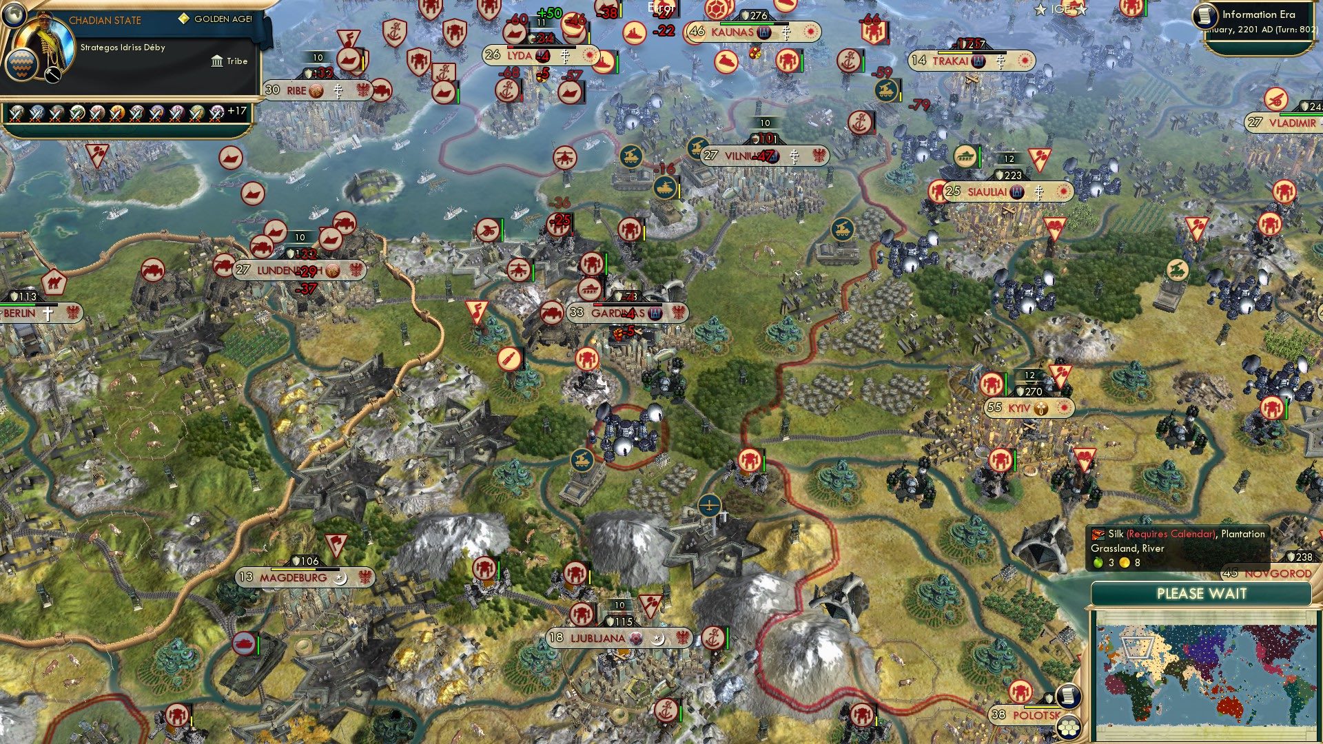 CBR In-Game Screenshot of Eastern Europe, historically known for wars