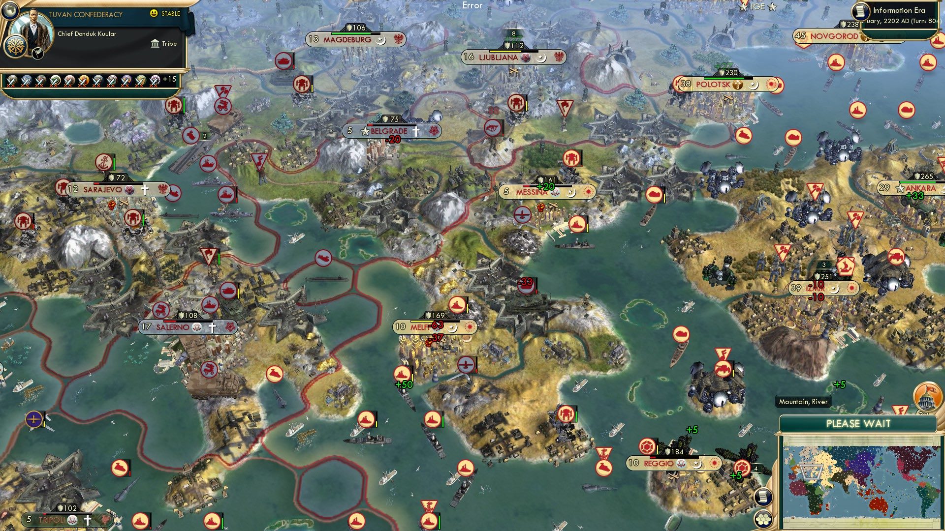 CBR In-Game Screenshot of Tito is literally barely hanging on