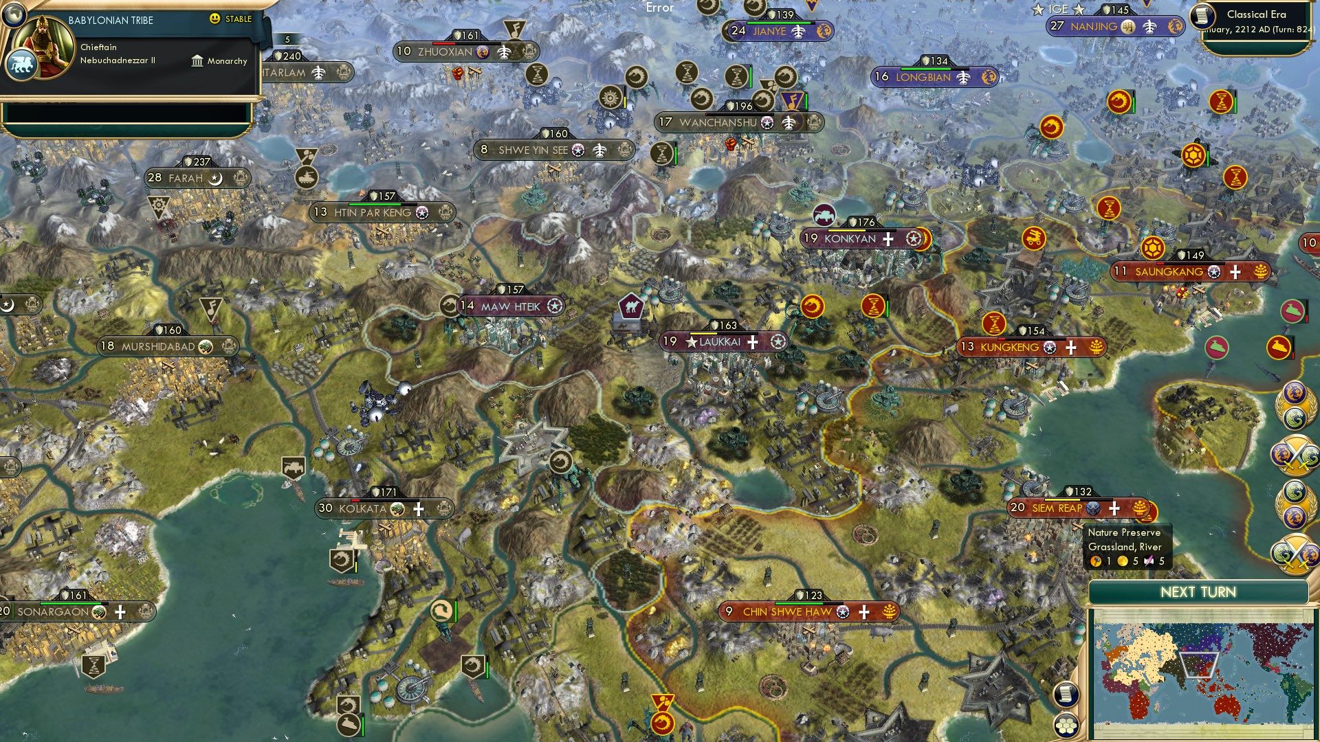 CBR In-Game Screenshot of Three Cities Left