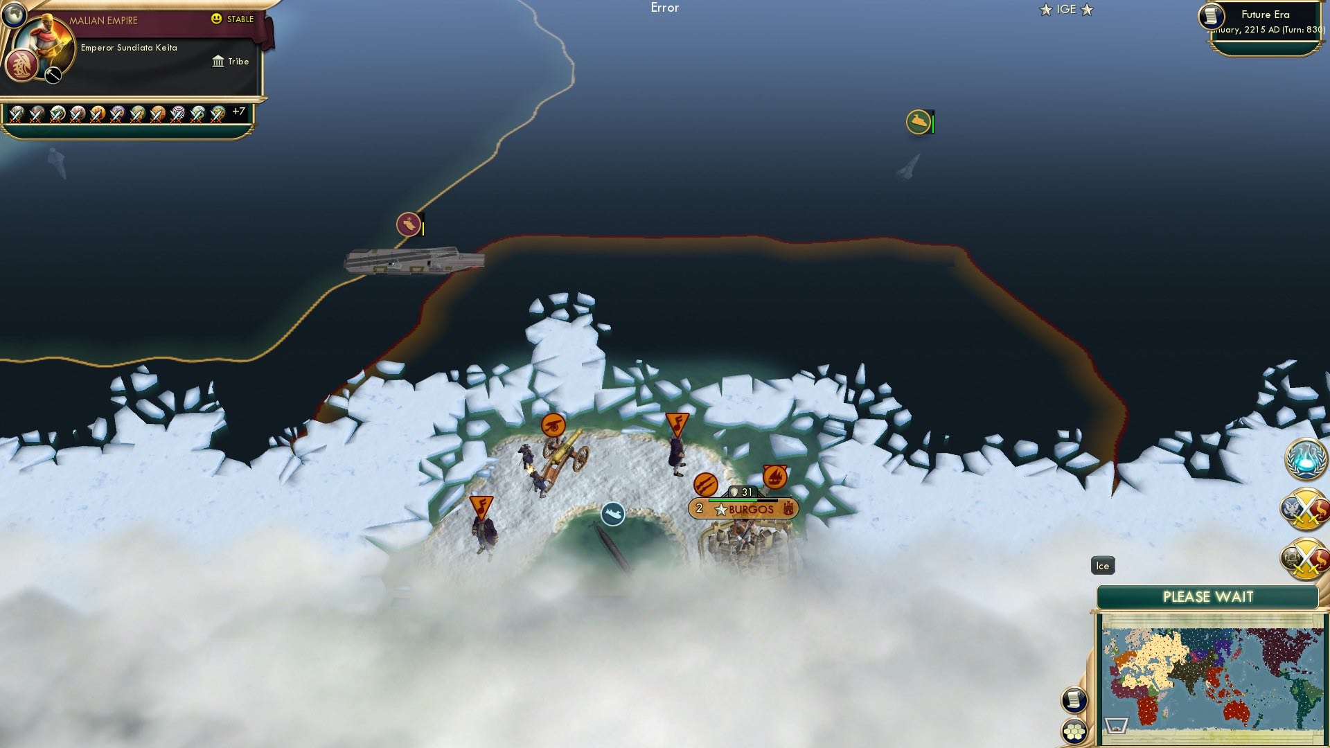 CBR In-Game Screenshot of Burgos Bombarded