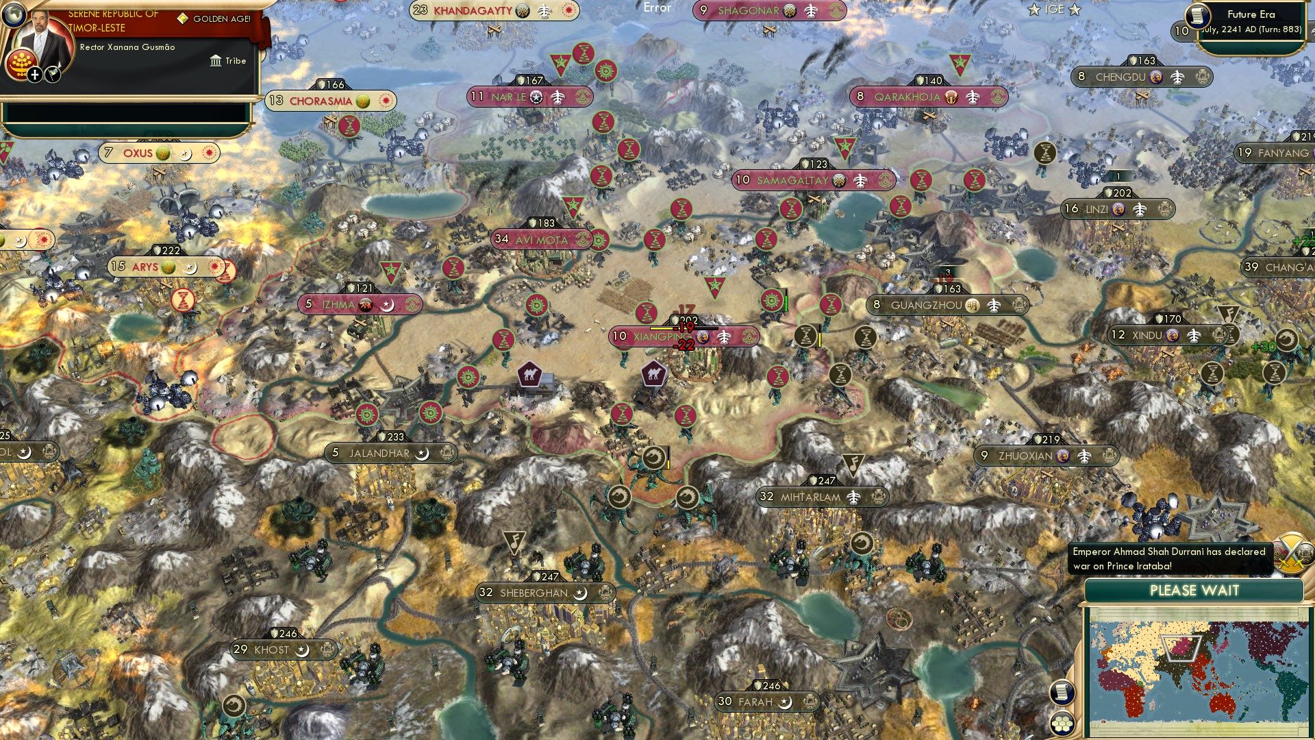 CBR In-Game Screenshot of They Came Over the Mountains