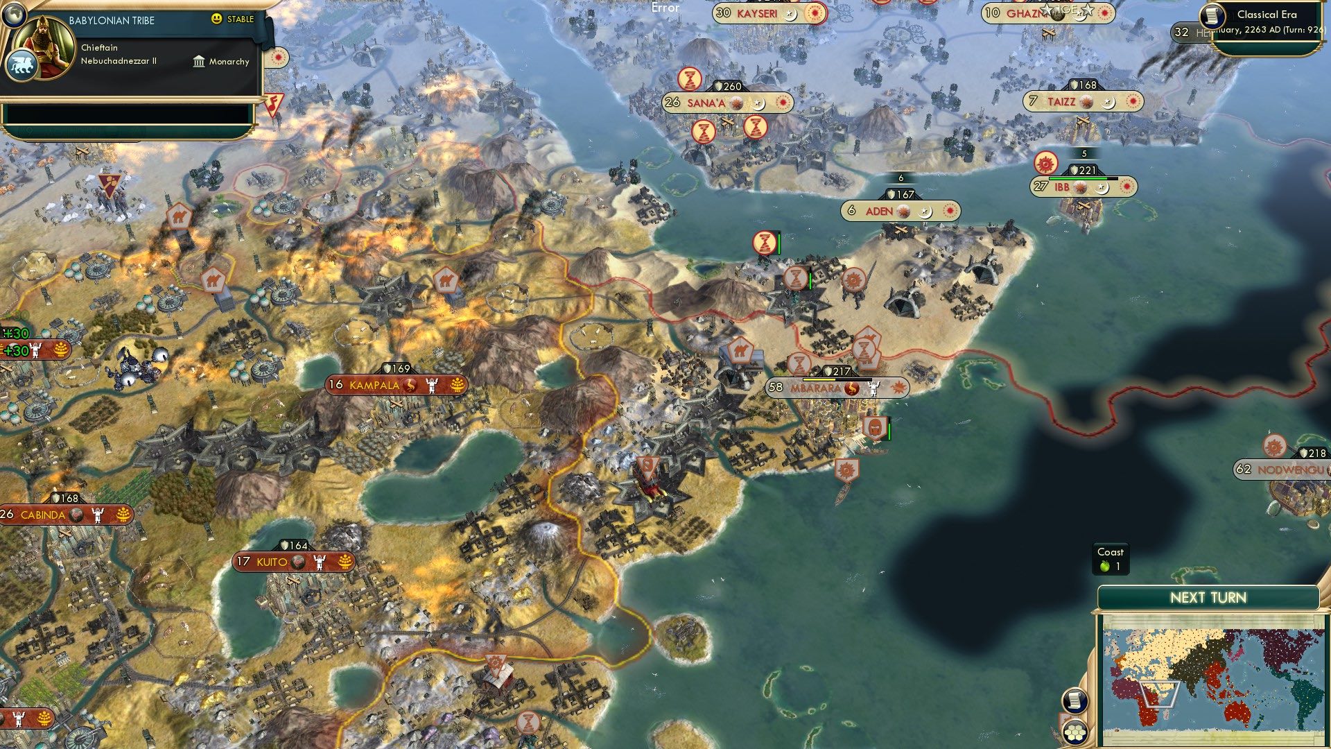 CBR In-Game Screenshot of The Shelling of Mbarara