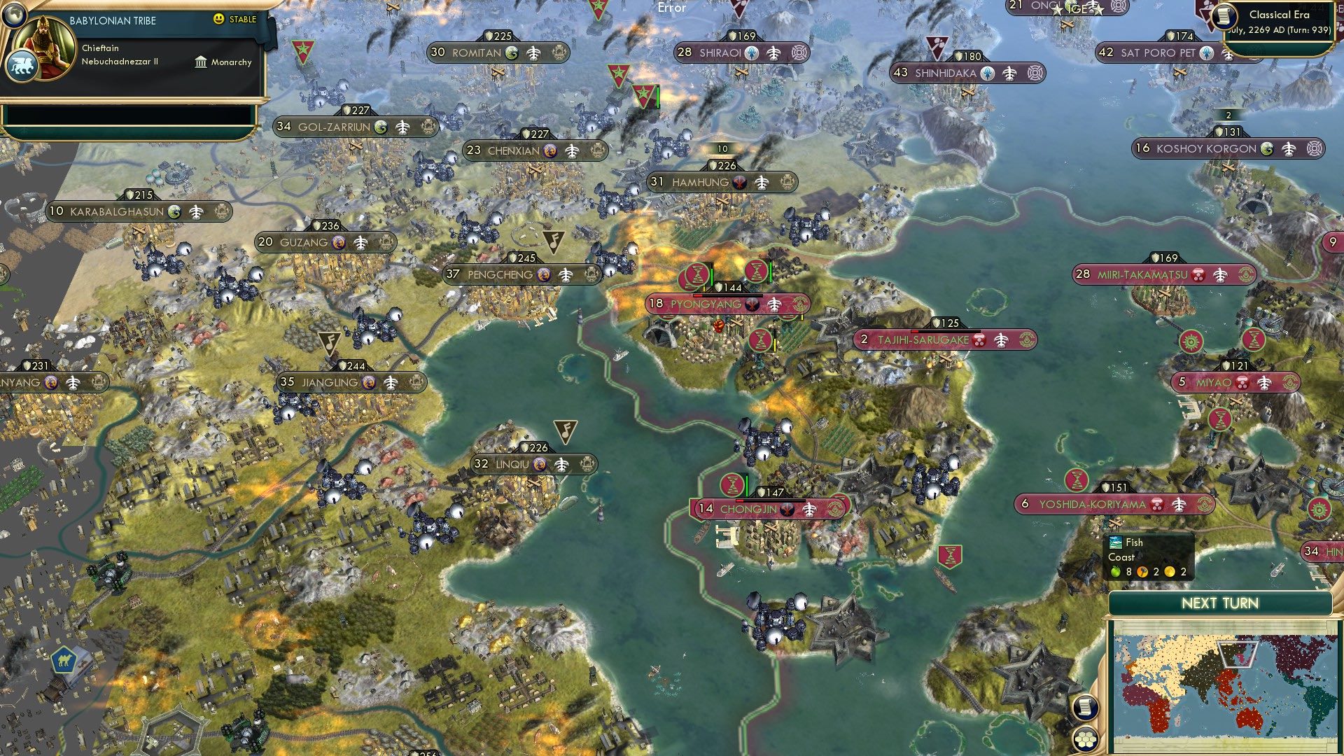 CBR In-Game Screenshot of A Successful Korean Campaign
