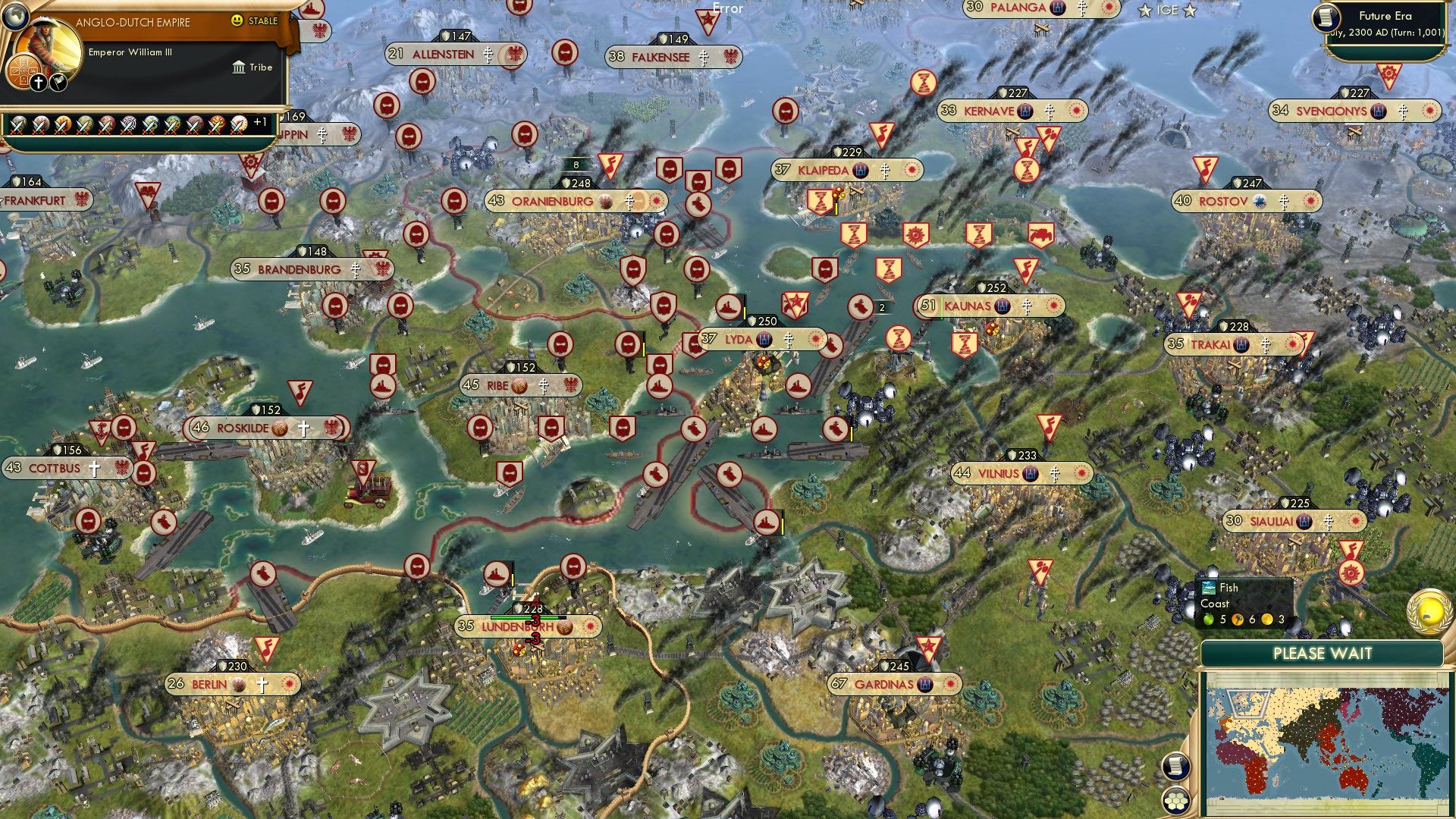 CBR In-Game Screenshot of The Reclamation War falters.