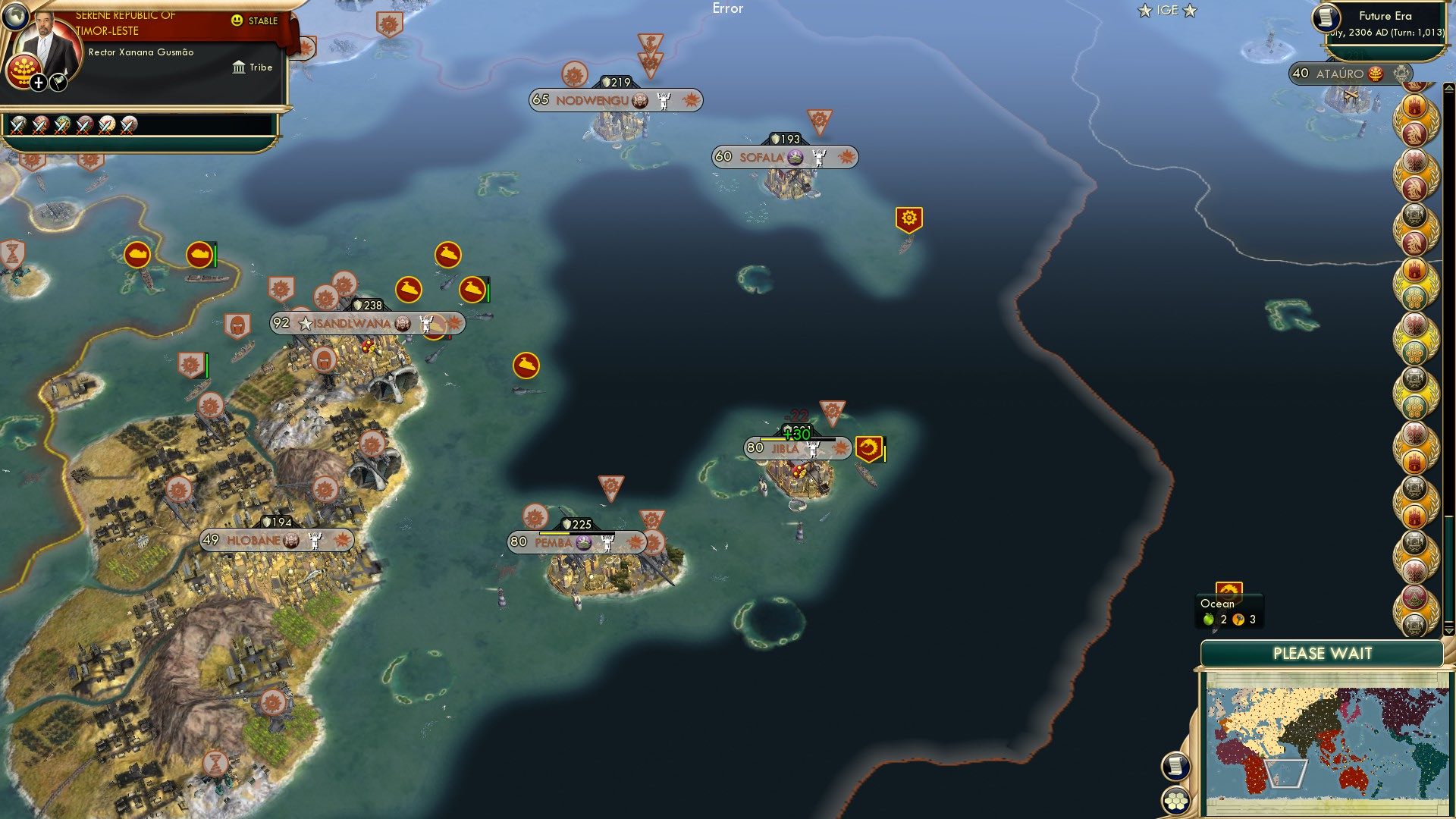 CBR In-Game Screenshot of The Timorese Octopus Tightens its Grip