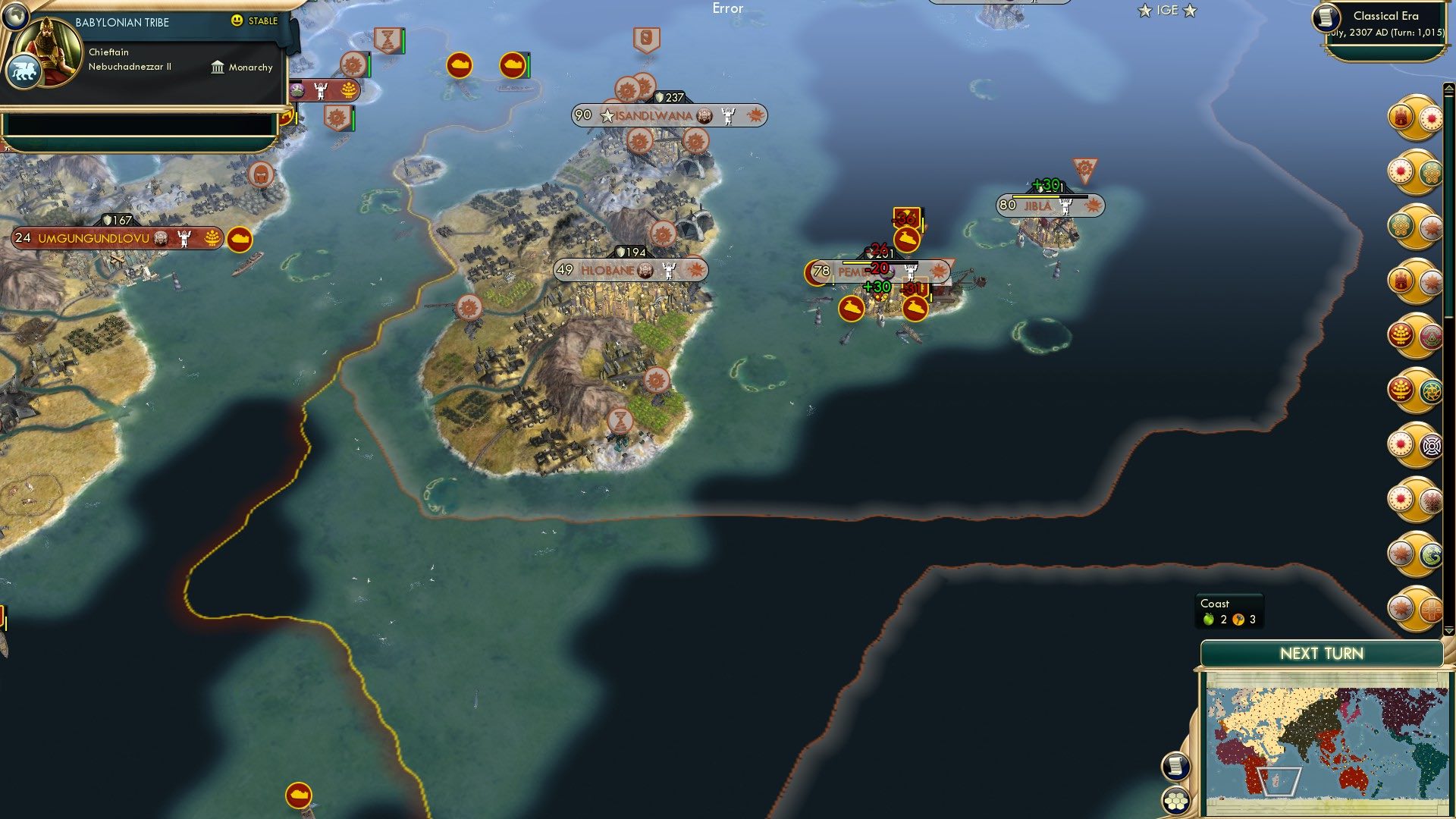 CBR In-Game Screenshot of The Battle of the Twin Islands