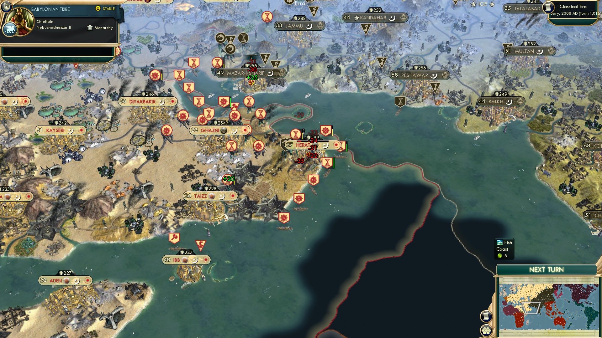 CBR In-Game Screenshot of Rampant Militarization