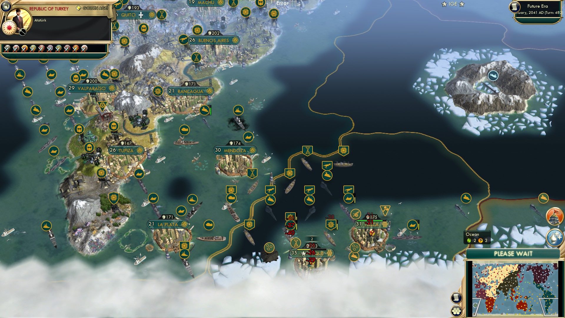 CBR In-Game Screenshot of Antarctic Slapfight 2: Electric Boogaloo