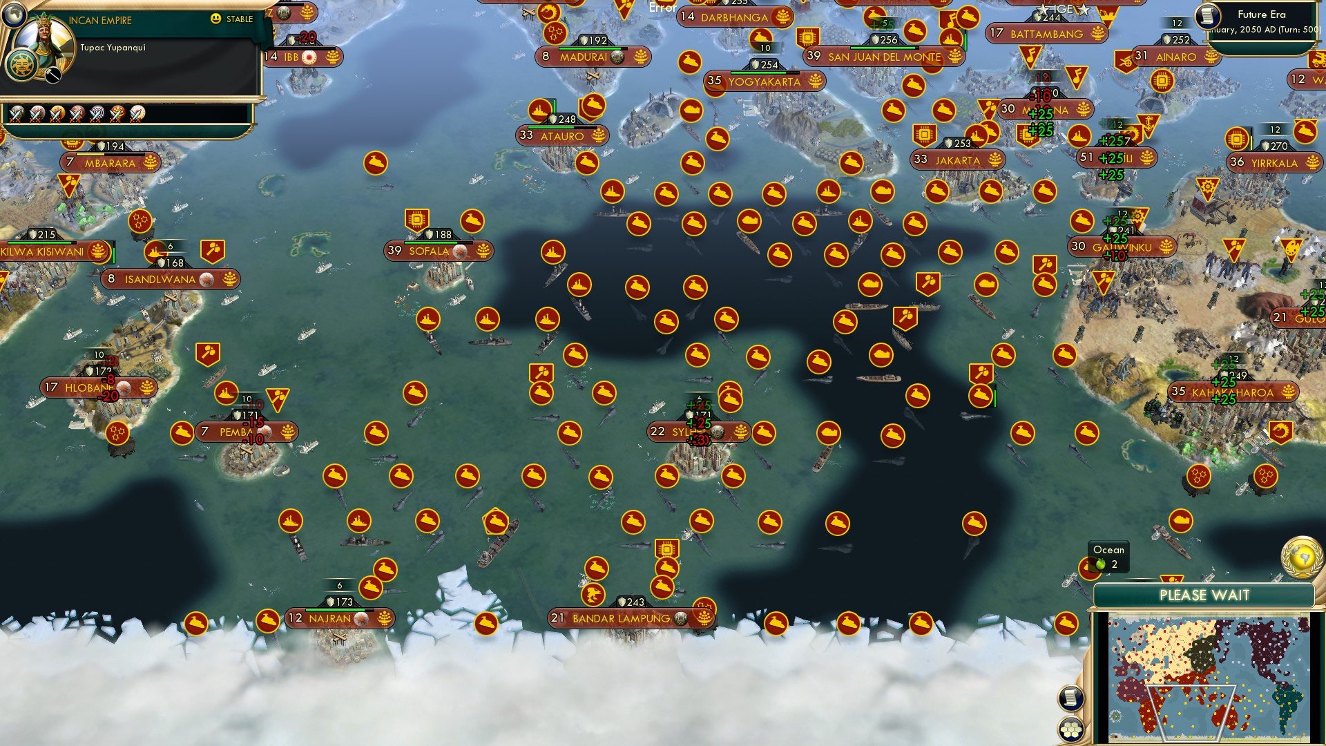 CBR In-Game Screenshot of I Count About 80 Cyber Subs On This Screenshot Alone