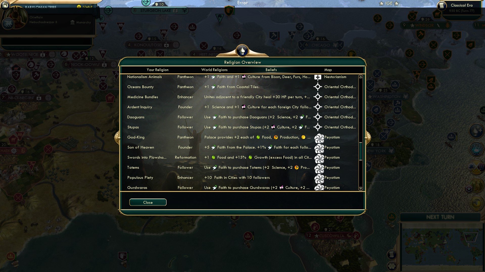 CBR In-Game Screenshot of Oriental Orthodoxy and Peyotism