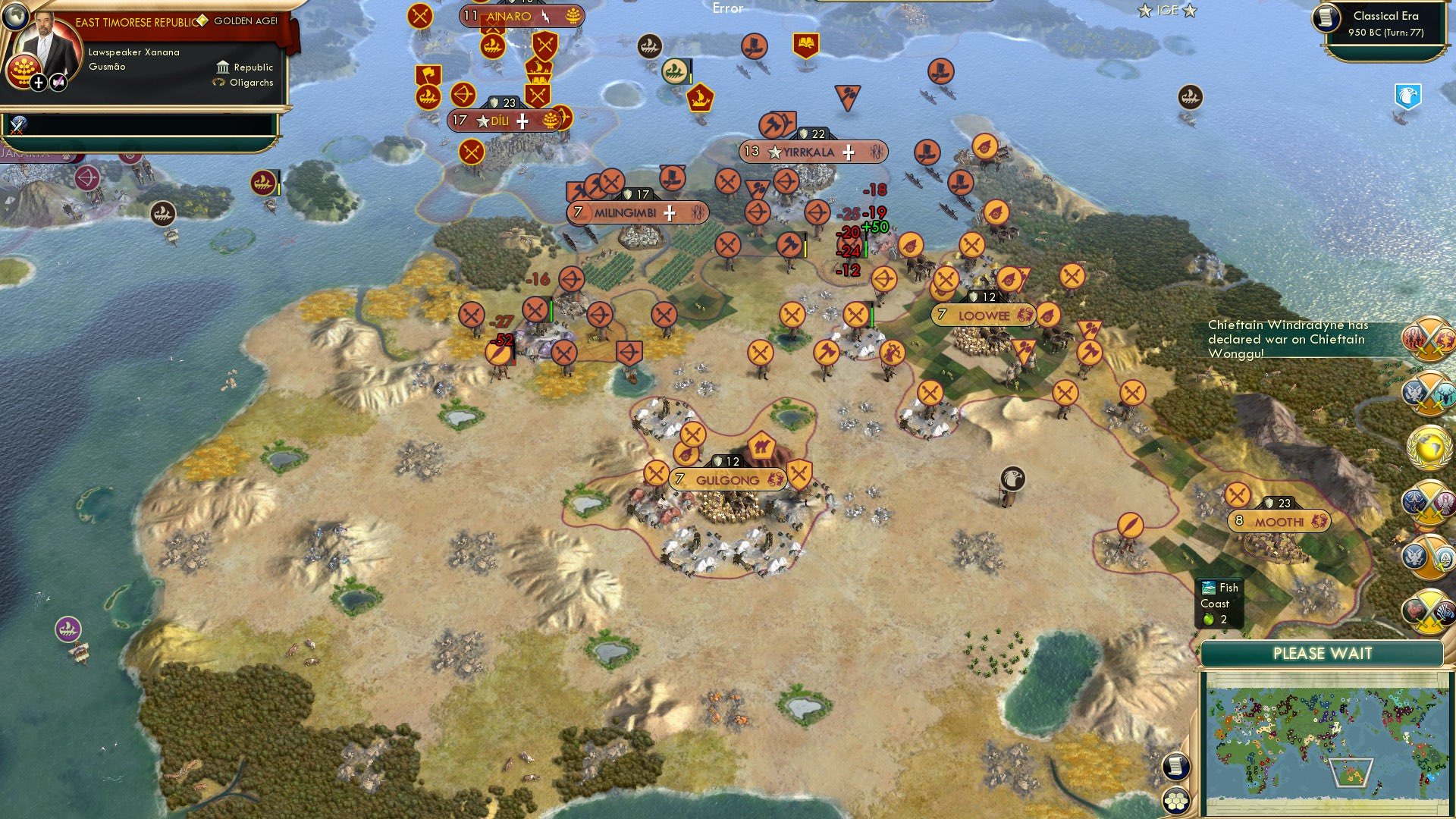 CBR In-Game Screenshot of Down Under Dispute