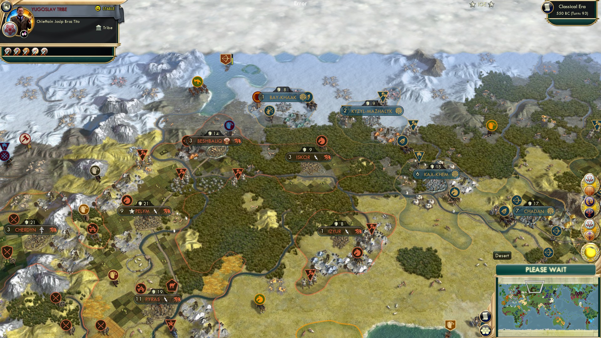 CBR In-Game Screenshot of Plains, forests, tundra and snow
