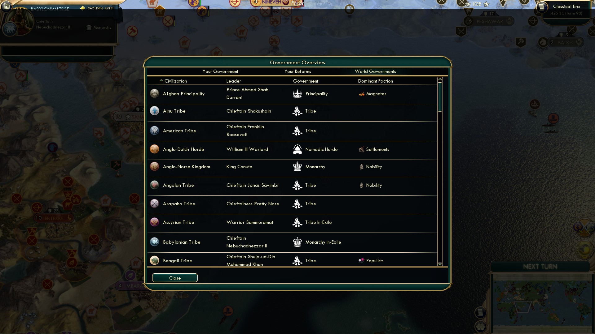 CBR In-Game Screenshot of Gov’ts