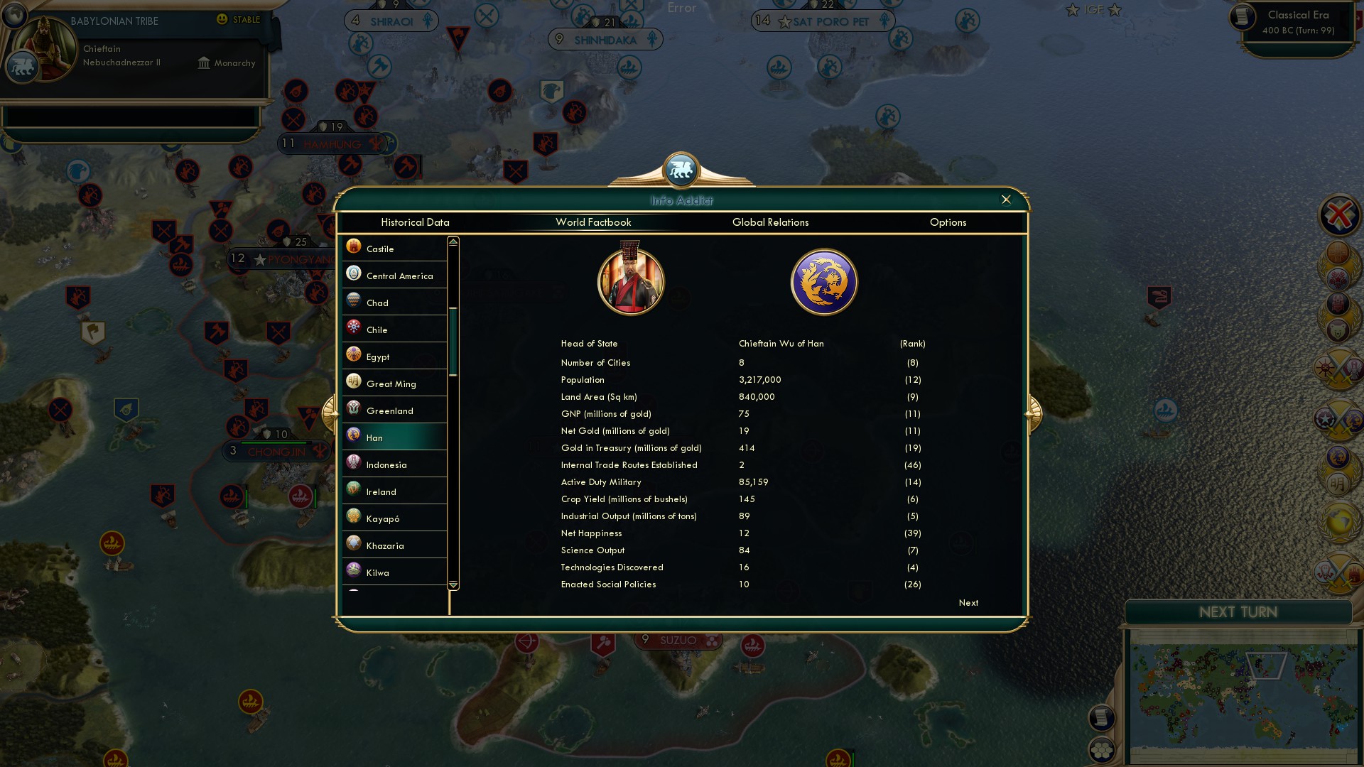 CBR In-Game Screenshot of Han stats