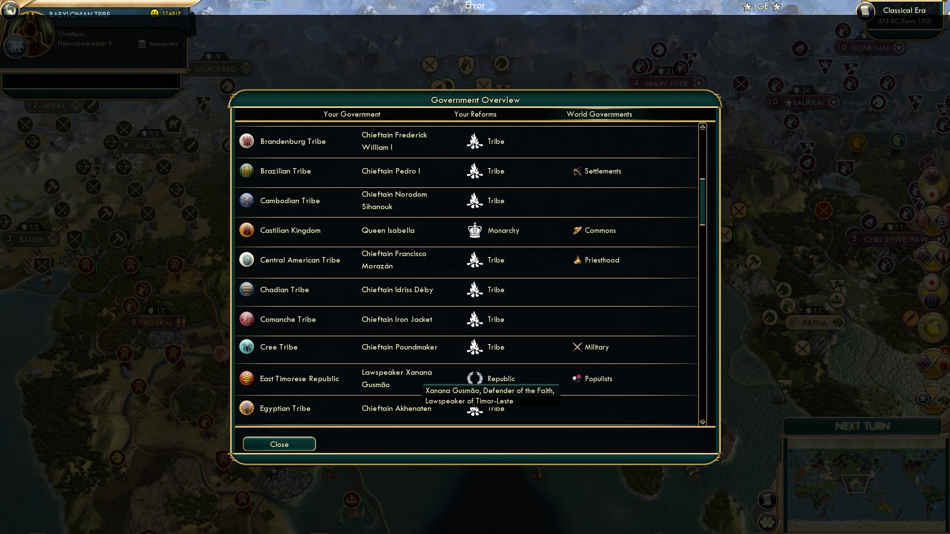 CBR In-Game Screenshot of Gov’ts 4