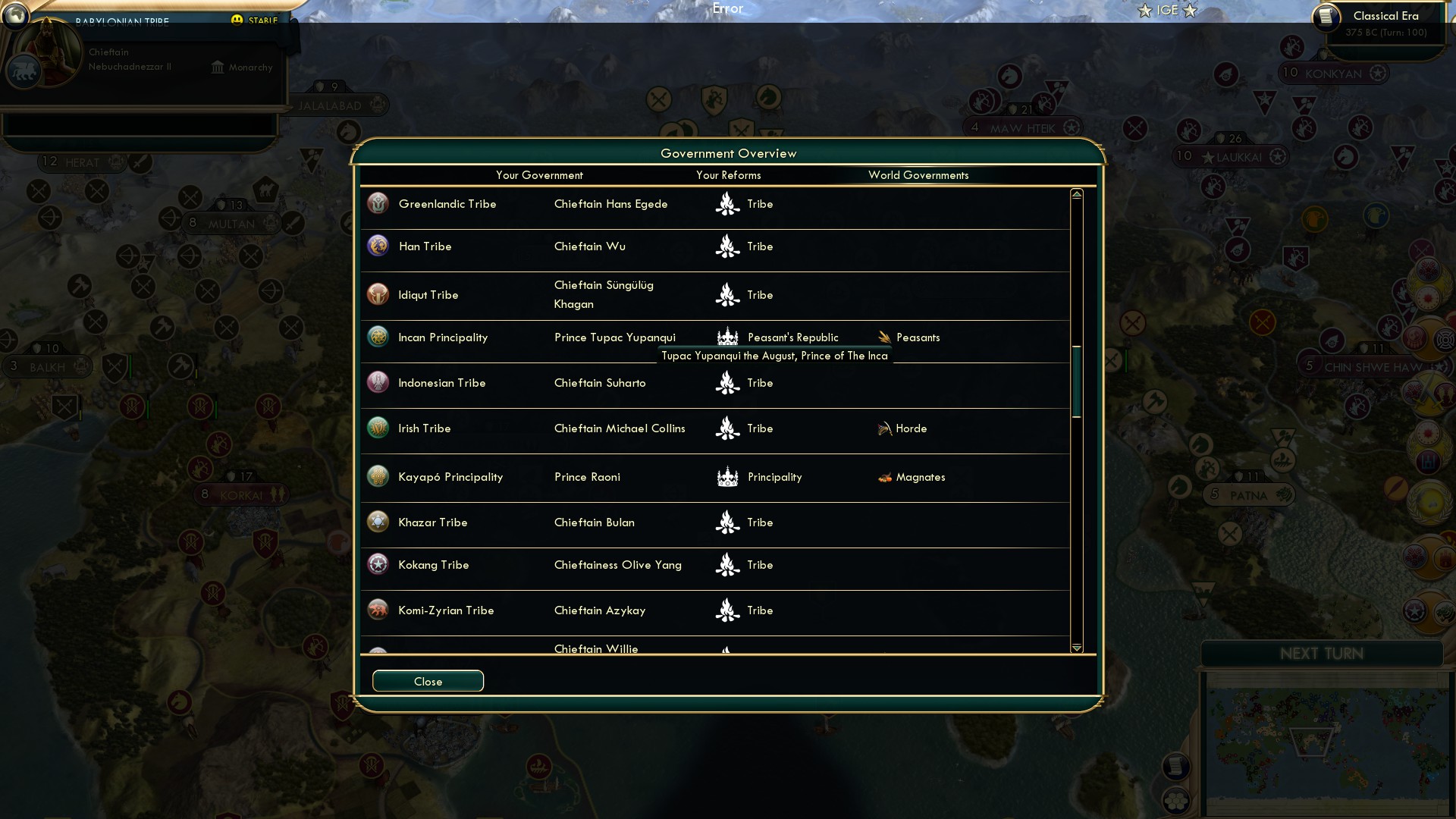 CBR In-Game Screenshot of Gov’ts 5