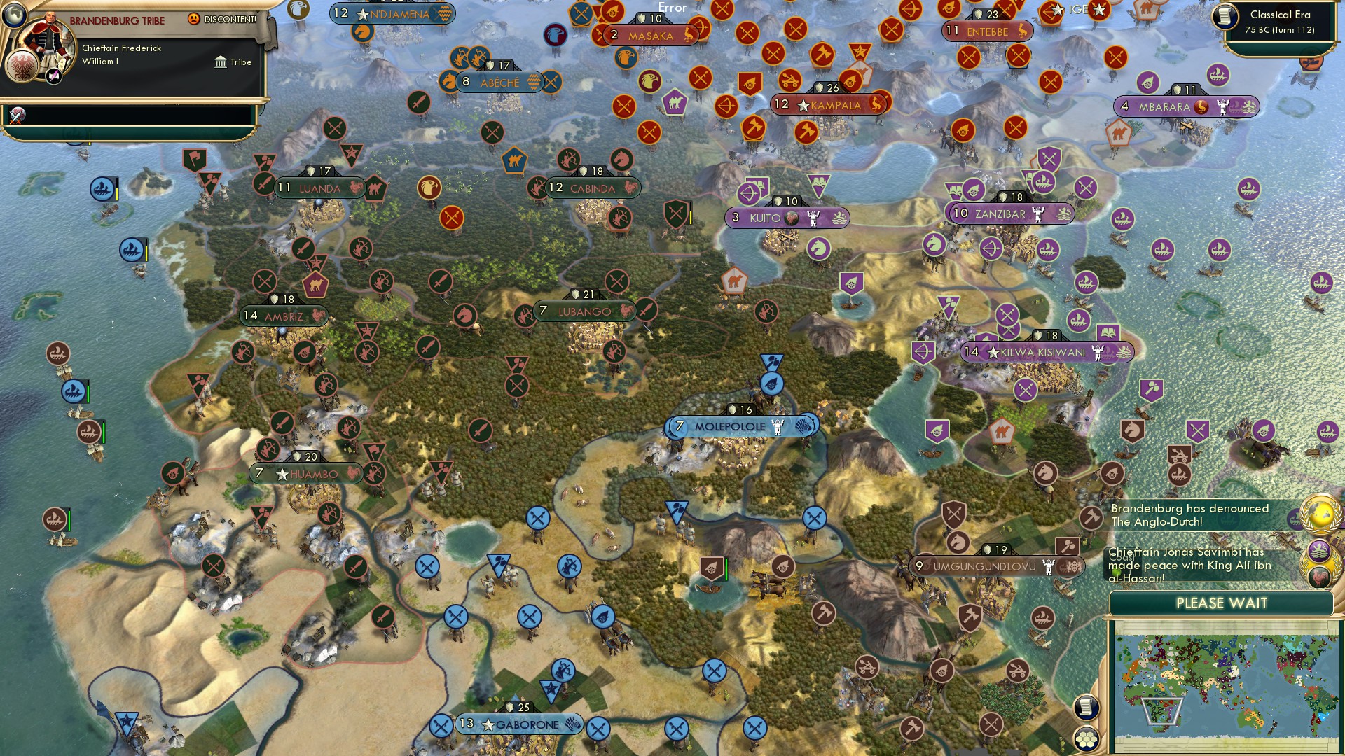 CBR In-Game Screenshot of Peace in Central Africa