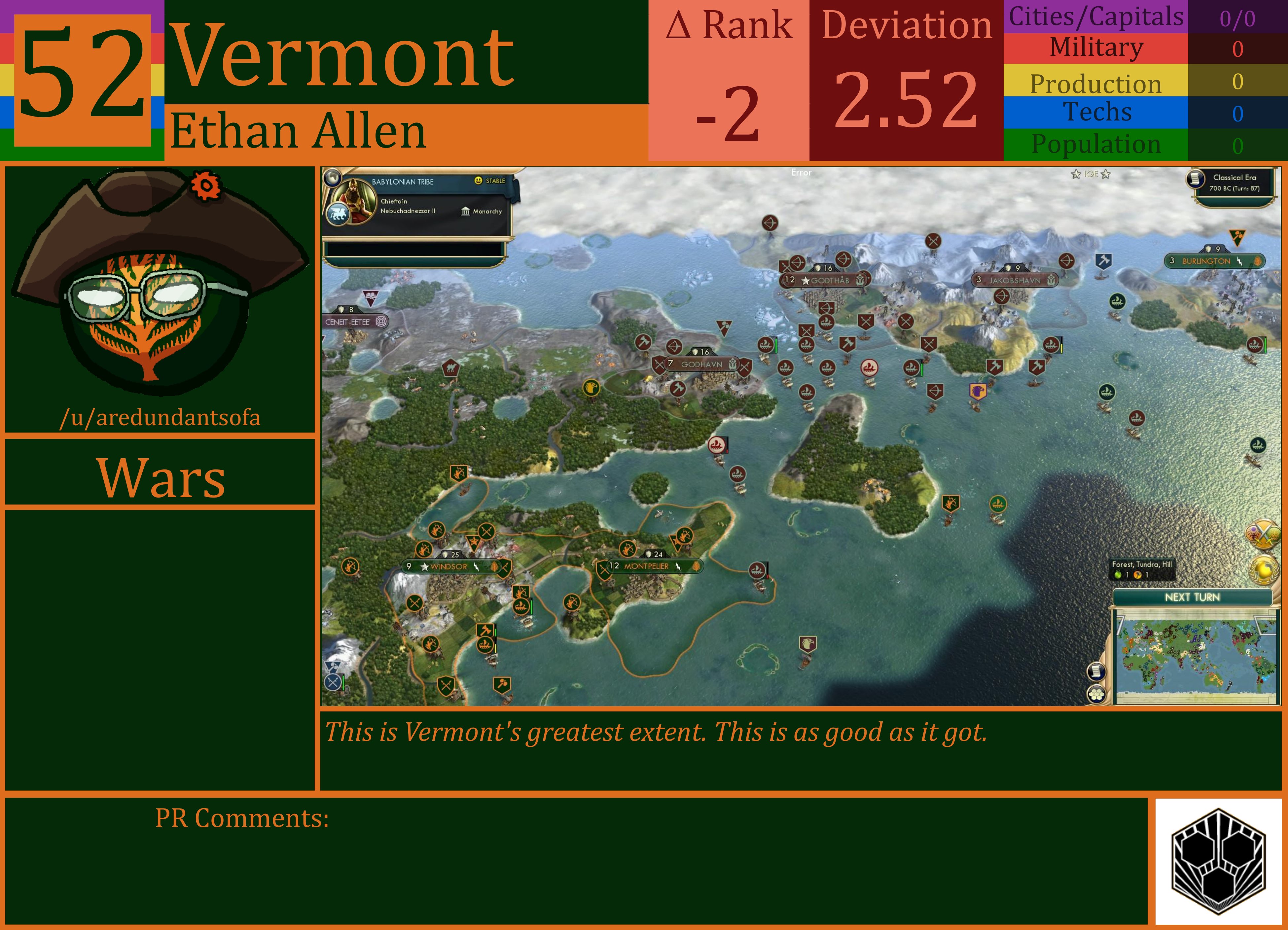 CBR In-Game Screenshot of Vermont