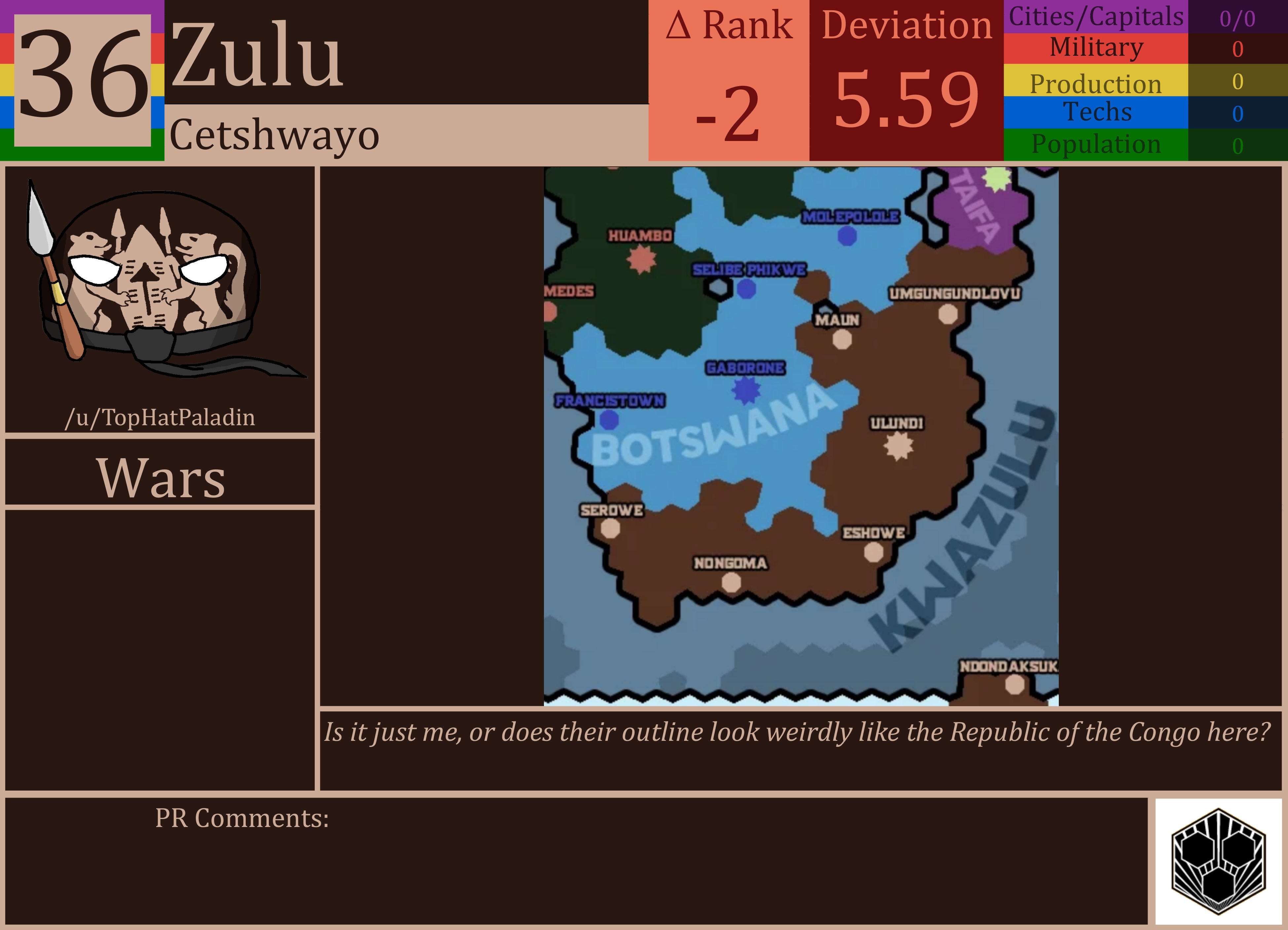 CBR In-Game Screenshot of Zulu
