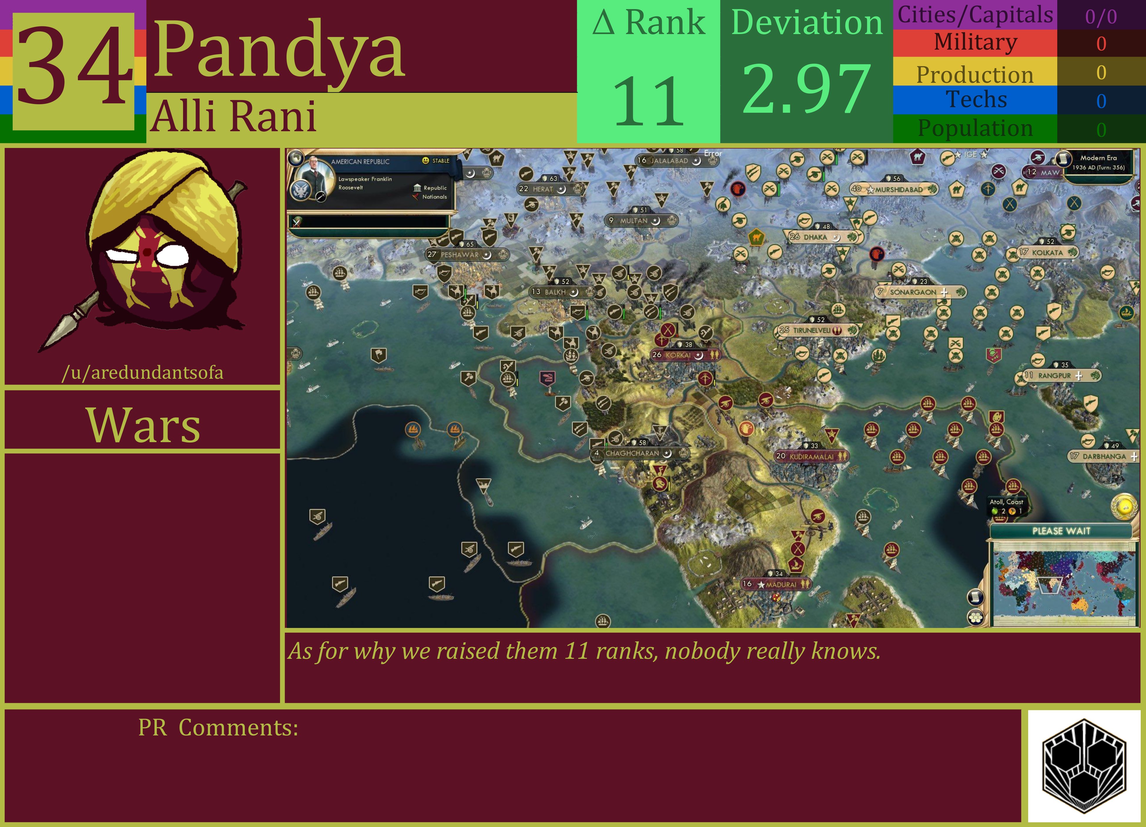 CBR In-Game Screenshot of Pandya