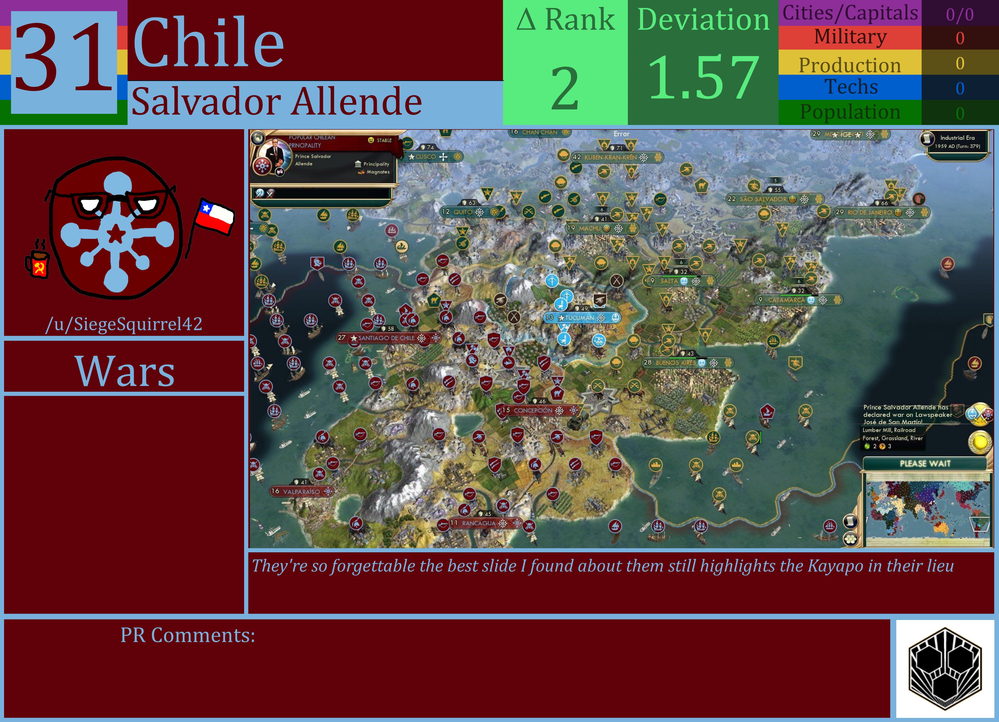 CBR In-Game Screenshot of Chile