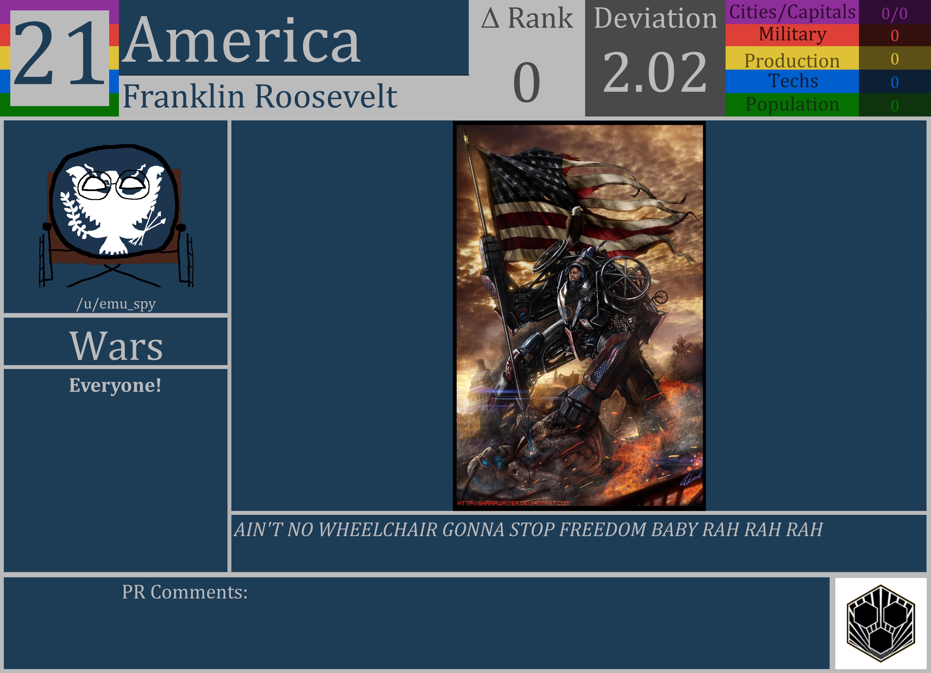 CBR In-Game Screenshot of America