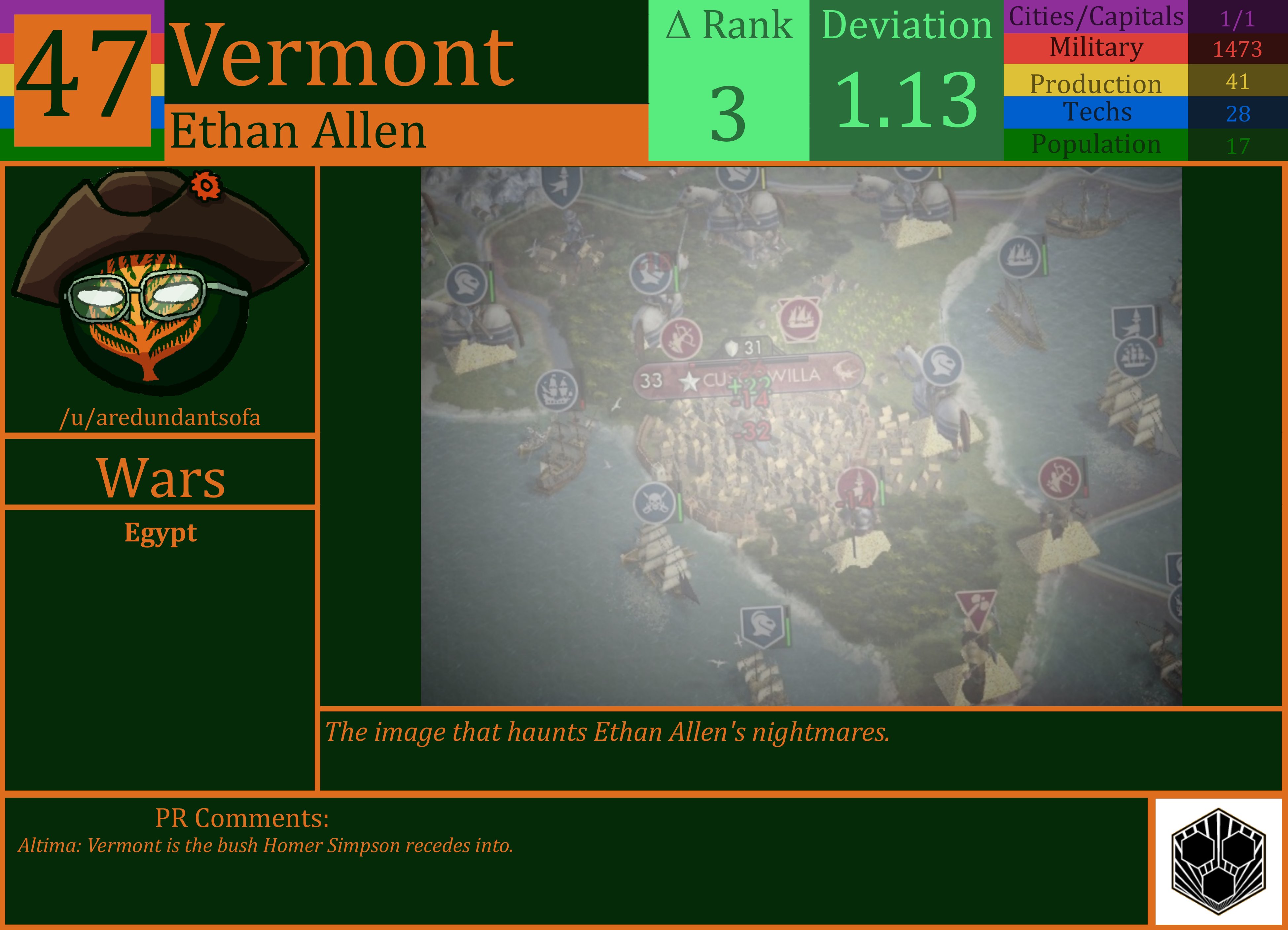 CBR In-Game Screenshot of Vermont