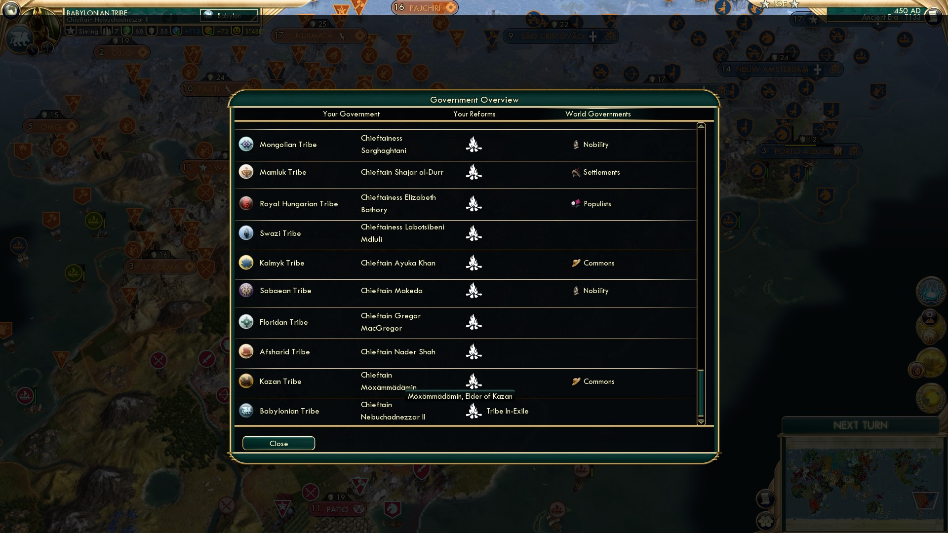 CBR In-Game Screenshot of Woah, babylonian government