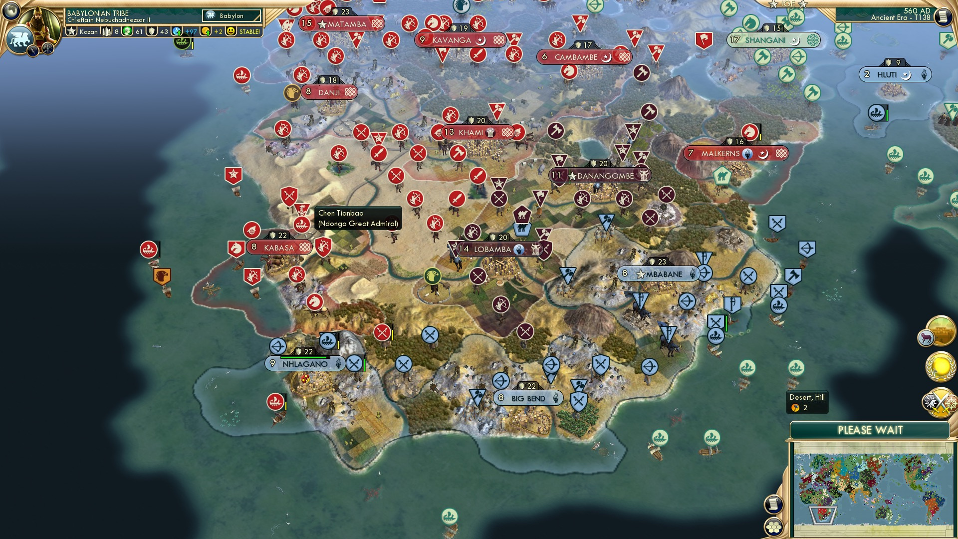 CBR In-Game Screenshot of Both armies are marching east…
