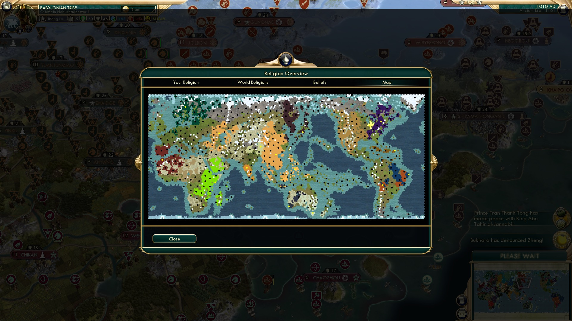 CBR In-Game Screenshot of Religious Spread Intensifies