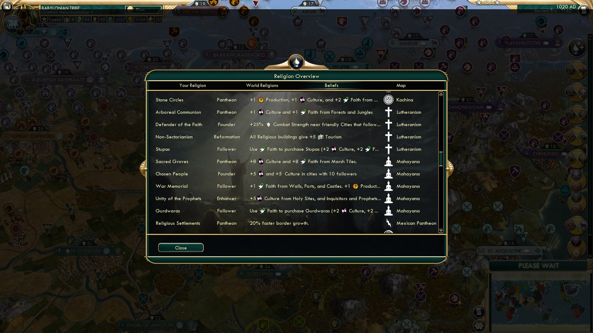 CBR In-Game Screenshot of Non-sectarian Non-relevance