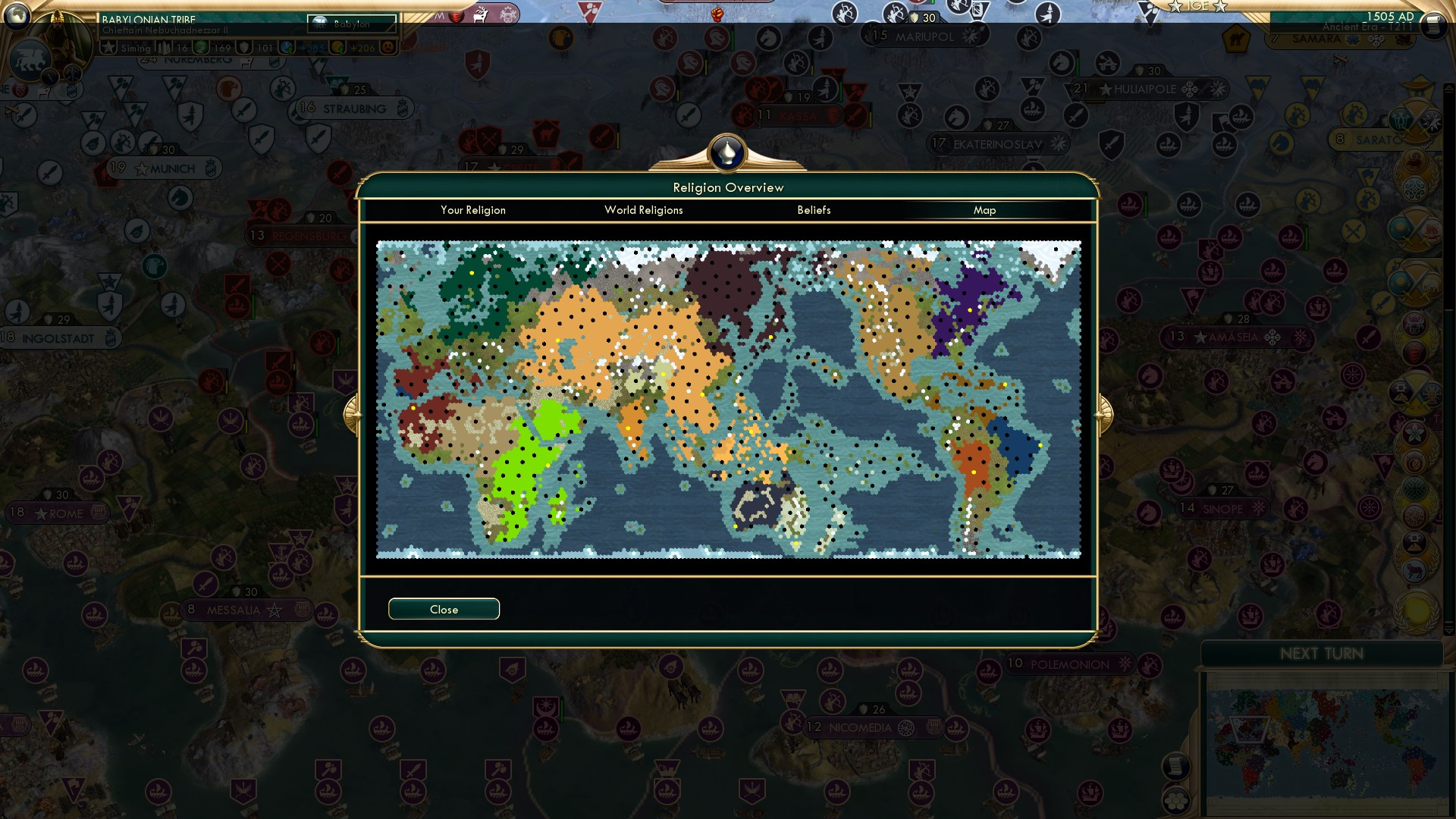 CBR In-Game Screenshot of Religiosity Reigns