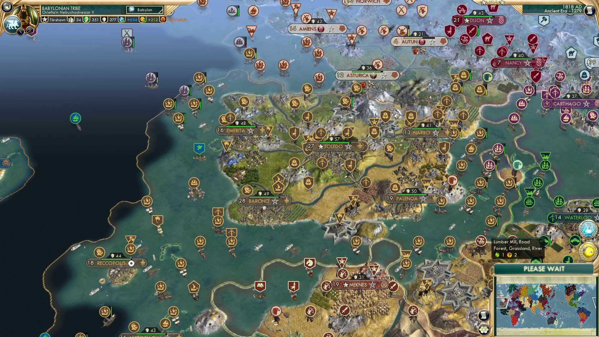 CBR In-Game Screenshot of Yeah I Would Take Damage if One of my Cities Was English Too
