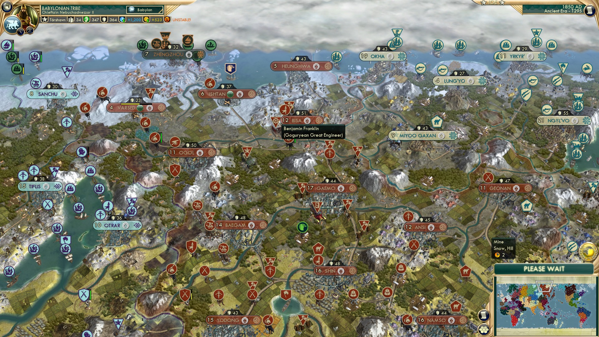 CBR In-Game Screenshot of Hello Everyone I’m In Civ VII