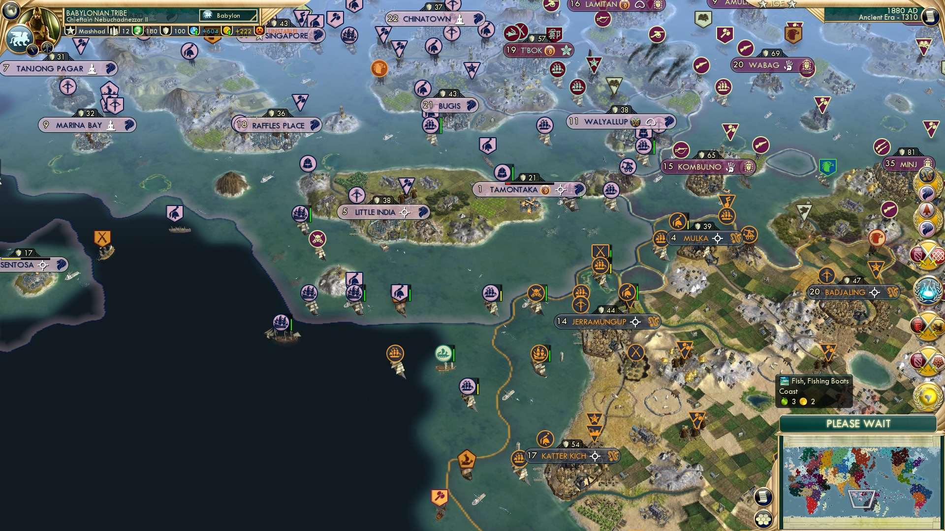 CBR In-Game Screenshot of “On Third Thought, Let Us Not Conquer Australia Yet, It Is A Silly Place.”