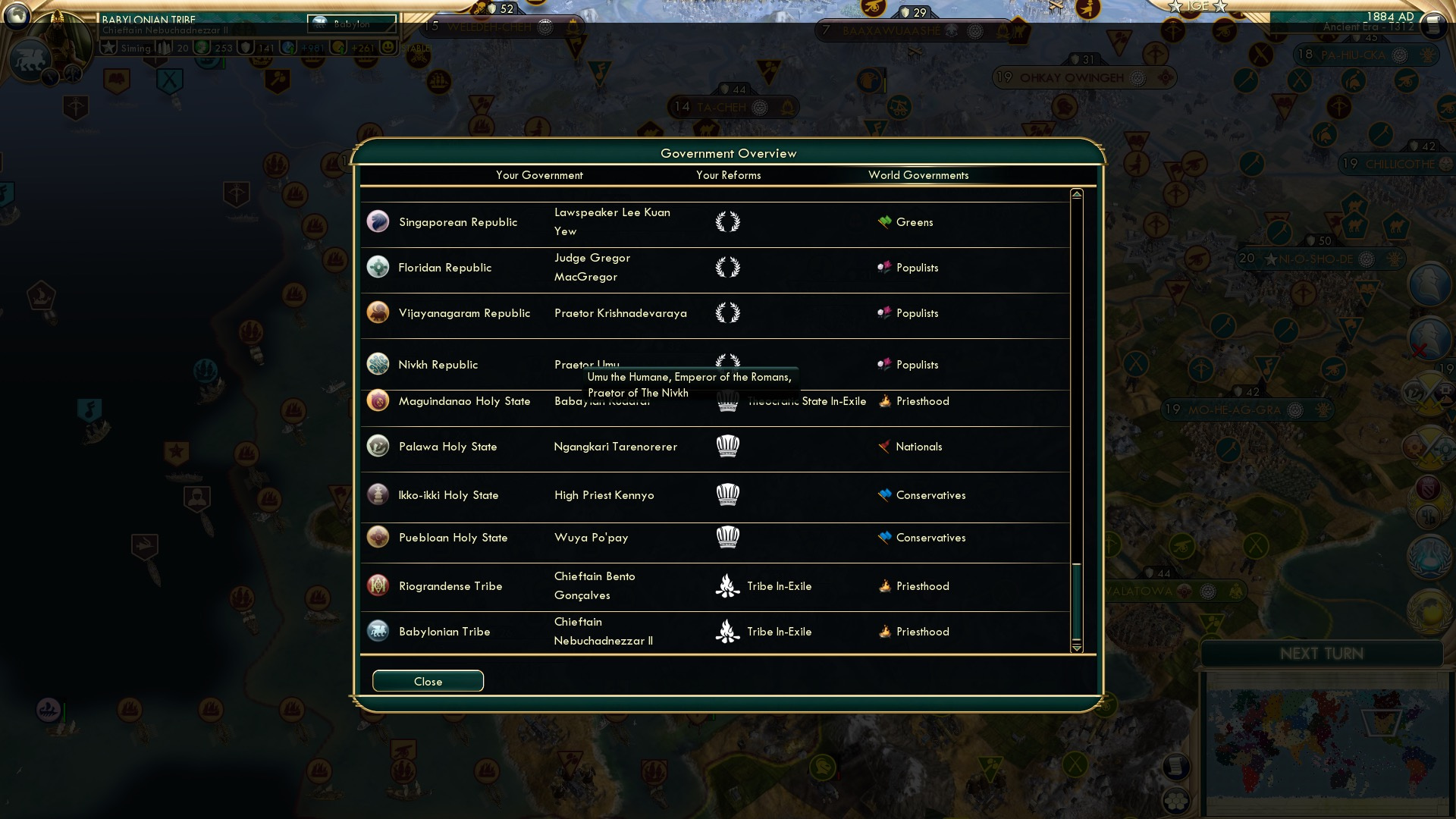CBR In-Game Screenshot of A Dispute Over The Roman People
