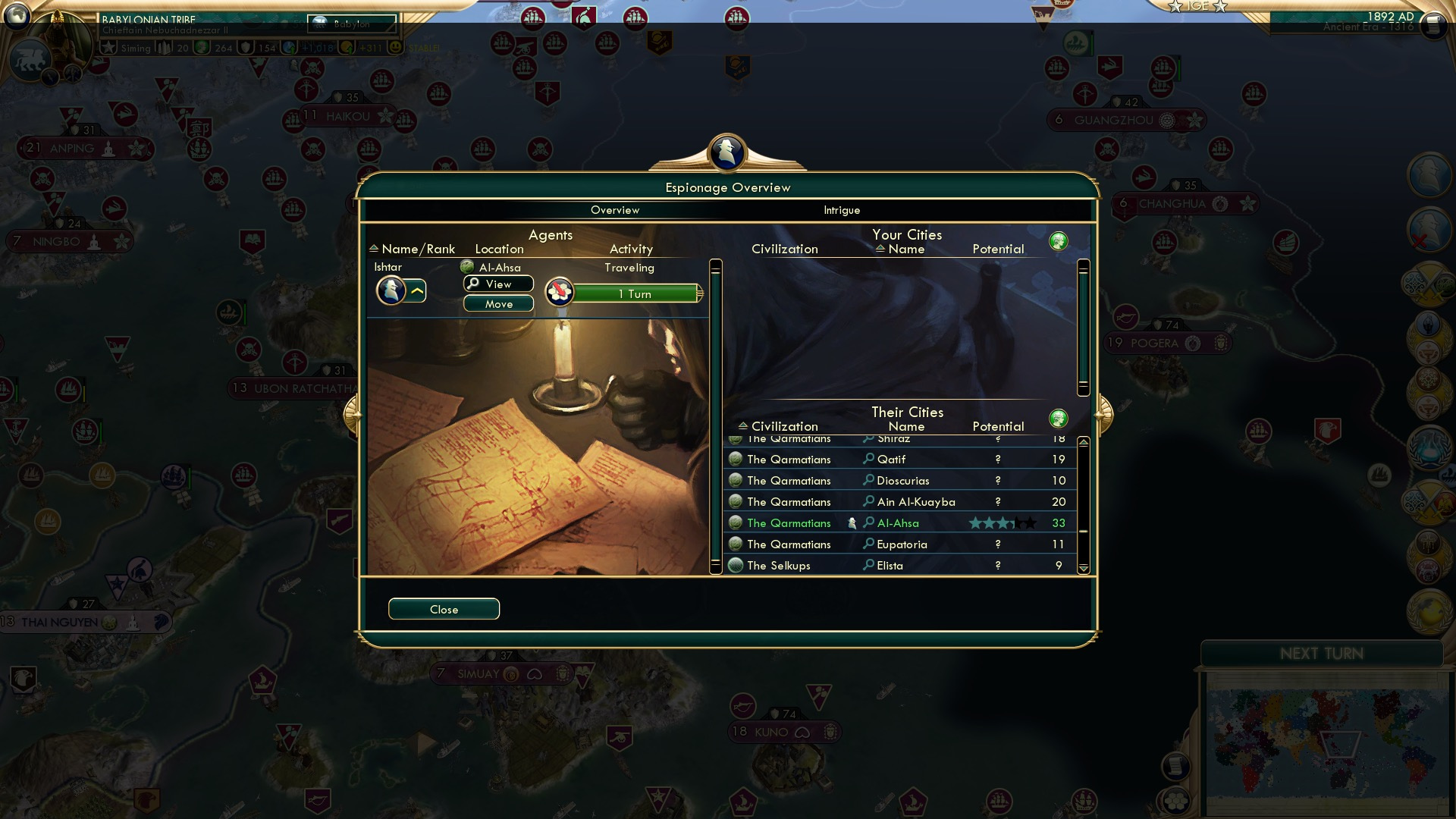 CBR In-Game Screenshot of Ishtar Has A Busy Travel Schedule