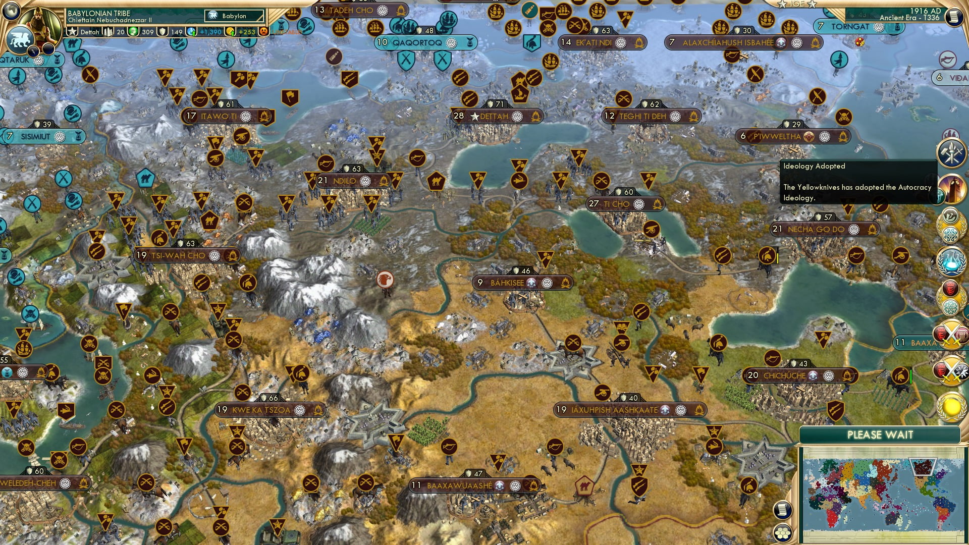 CBR In-Game Screenshot of The yellowknives are a pretty cool civ