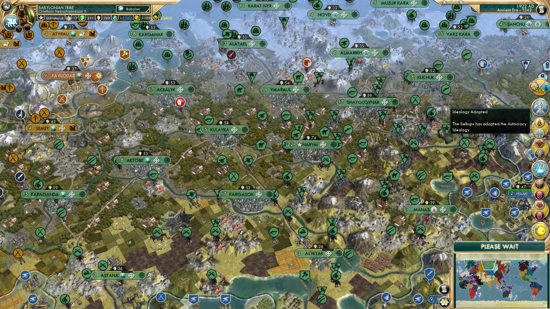 CBR In-Game Screenshot of A steppe learning curve