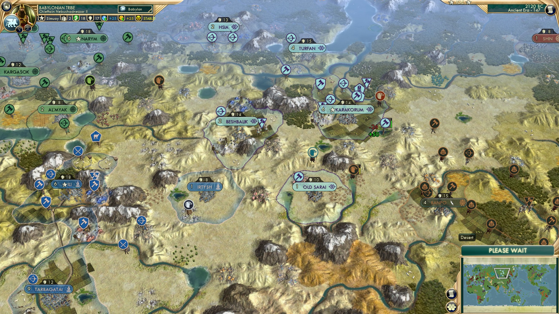 CBR In-Game Screenshot of Average Mongol Population Density