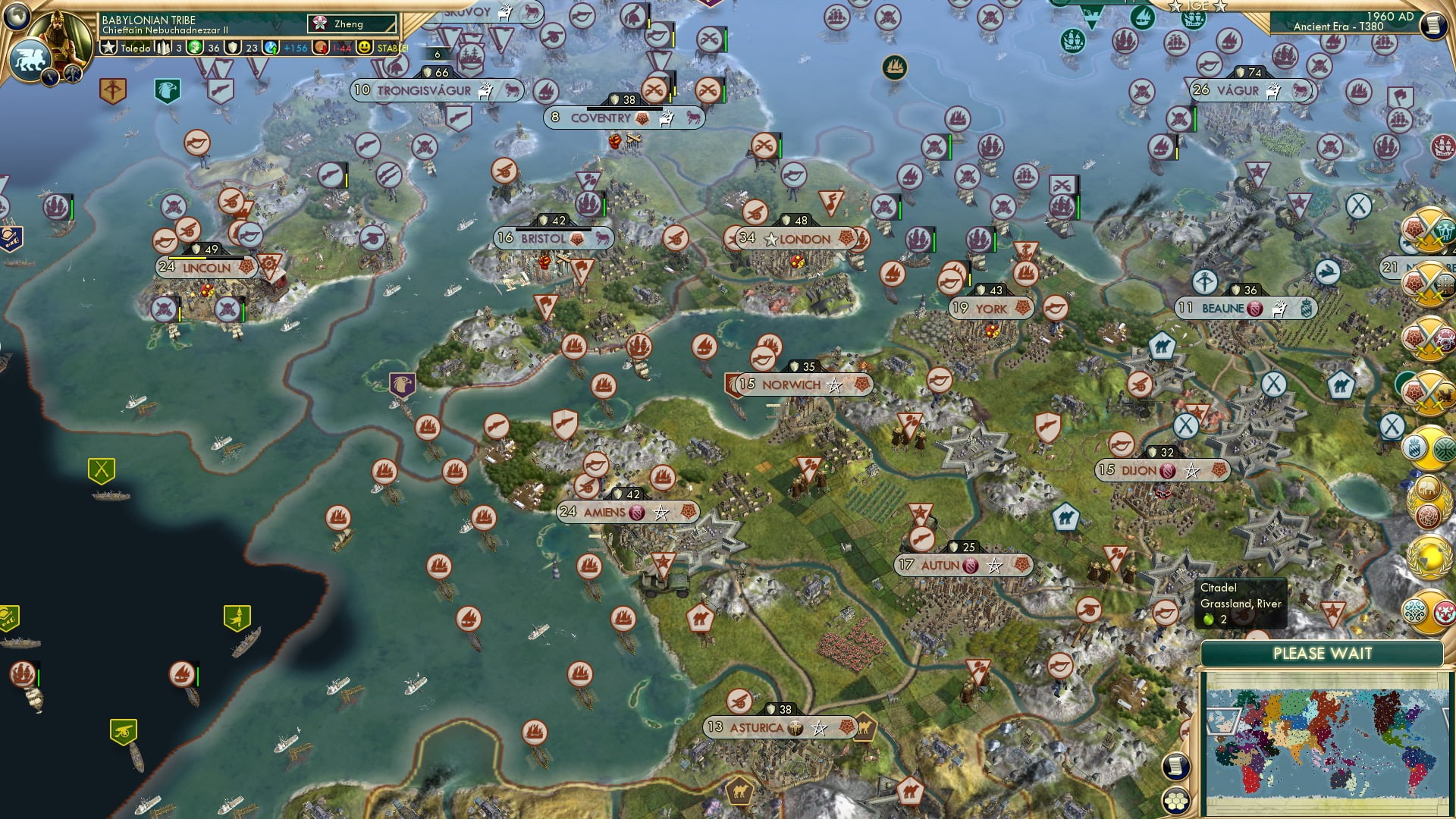 CBR In-Game Screenshot of “You can’t take cities with settlers Henry!”