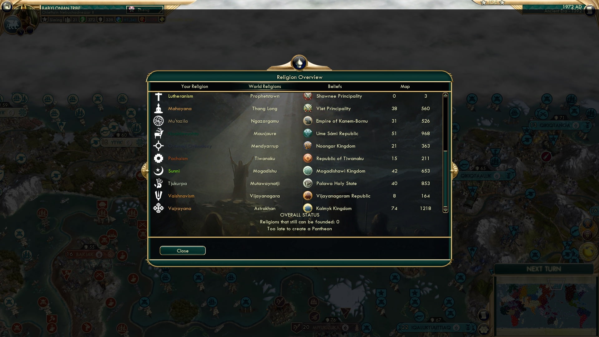 CBR In-Game Screenshot of …and the great