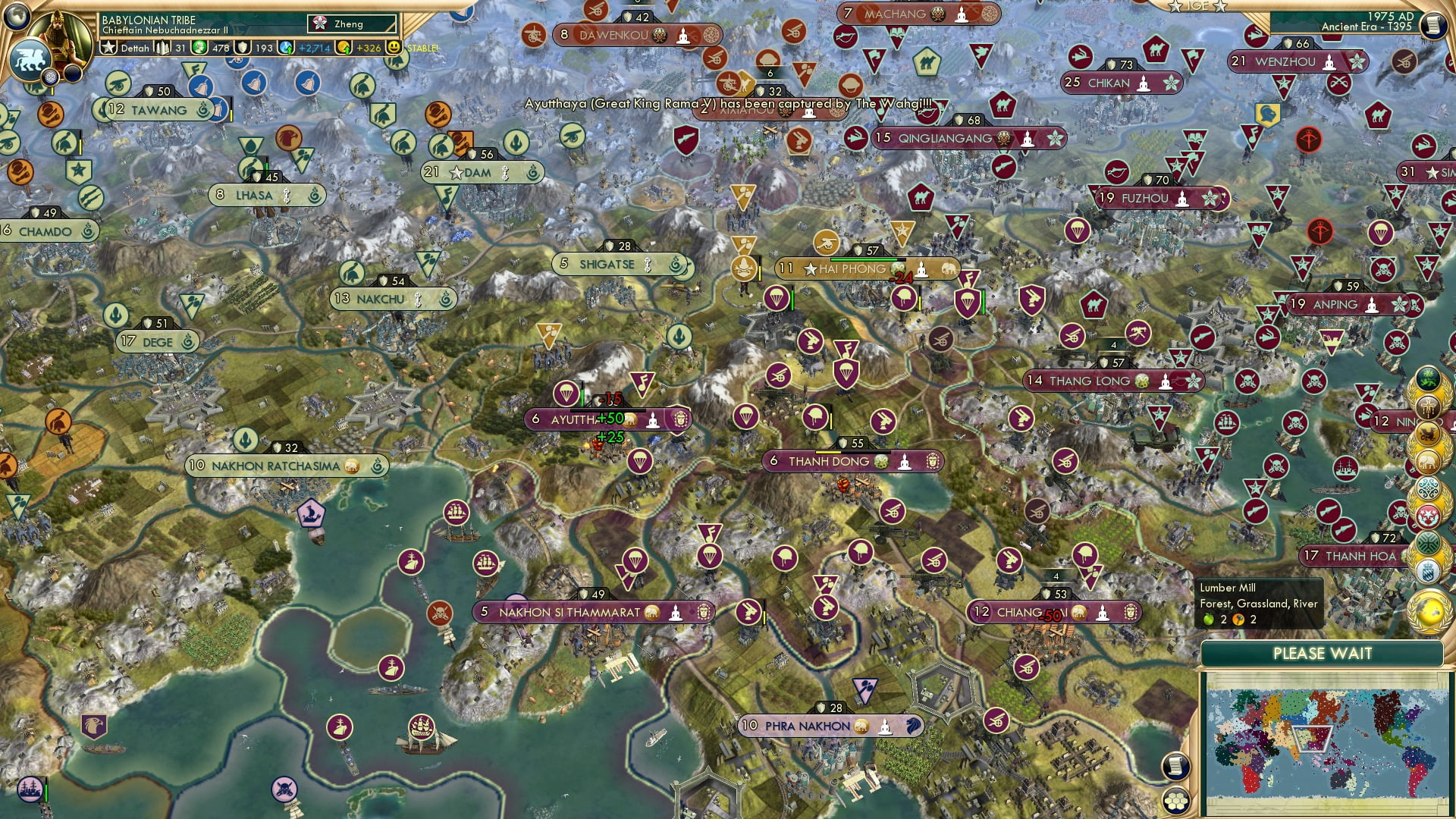 CBR In-Game Screenshot of F keys on hold