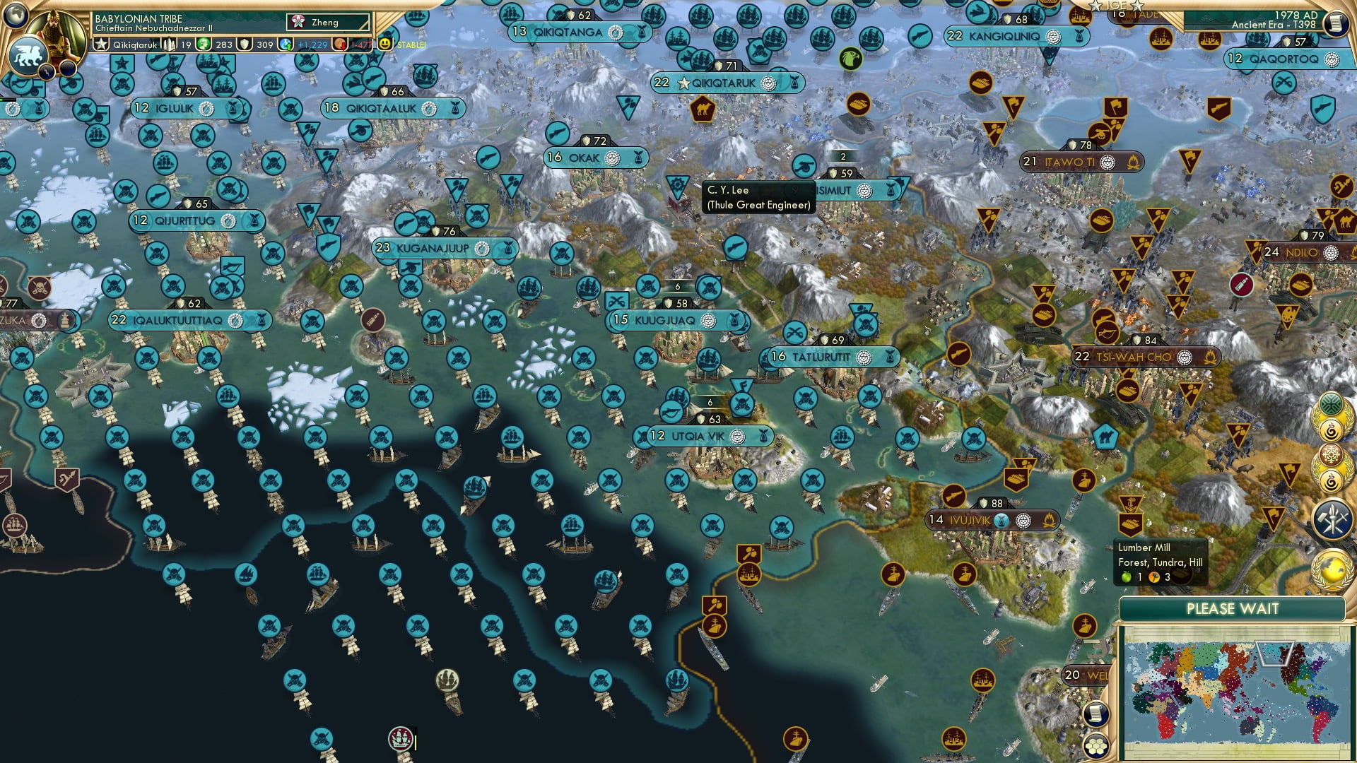 CBR In-Game Screenshot of Skyscrapers and seafarers