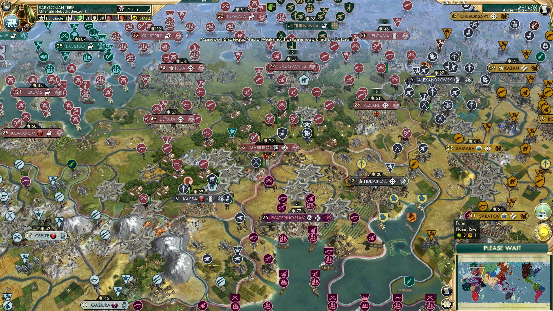 CBR In-Game Screenshot of 20 Turns in Mariupol