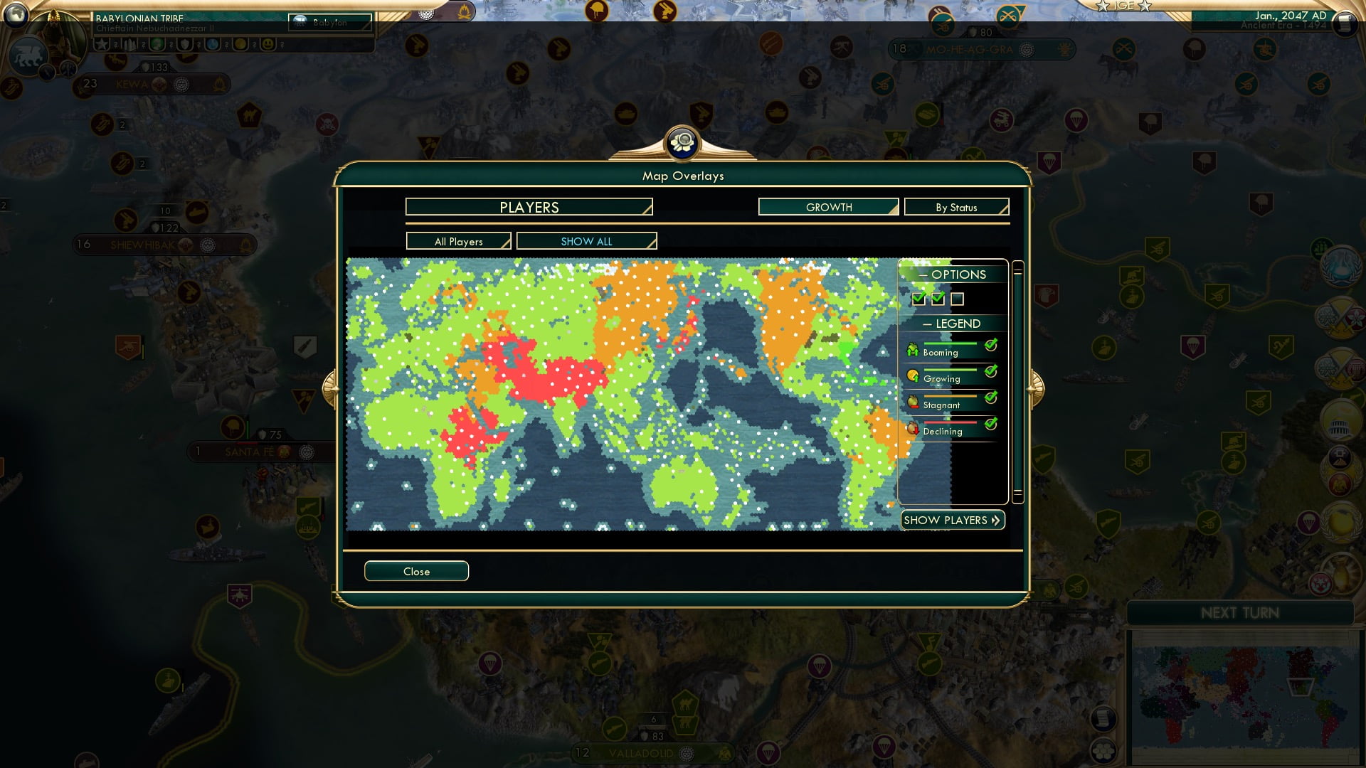 CBR In-Game Screenshot of Population Growth