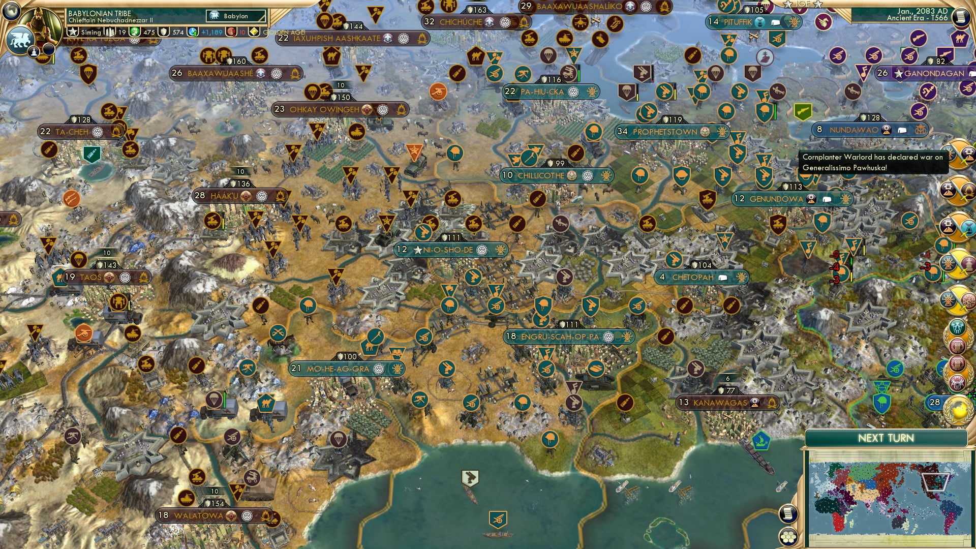 CBR In-Game Screenshot of A Summary of the Current North American War