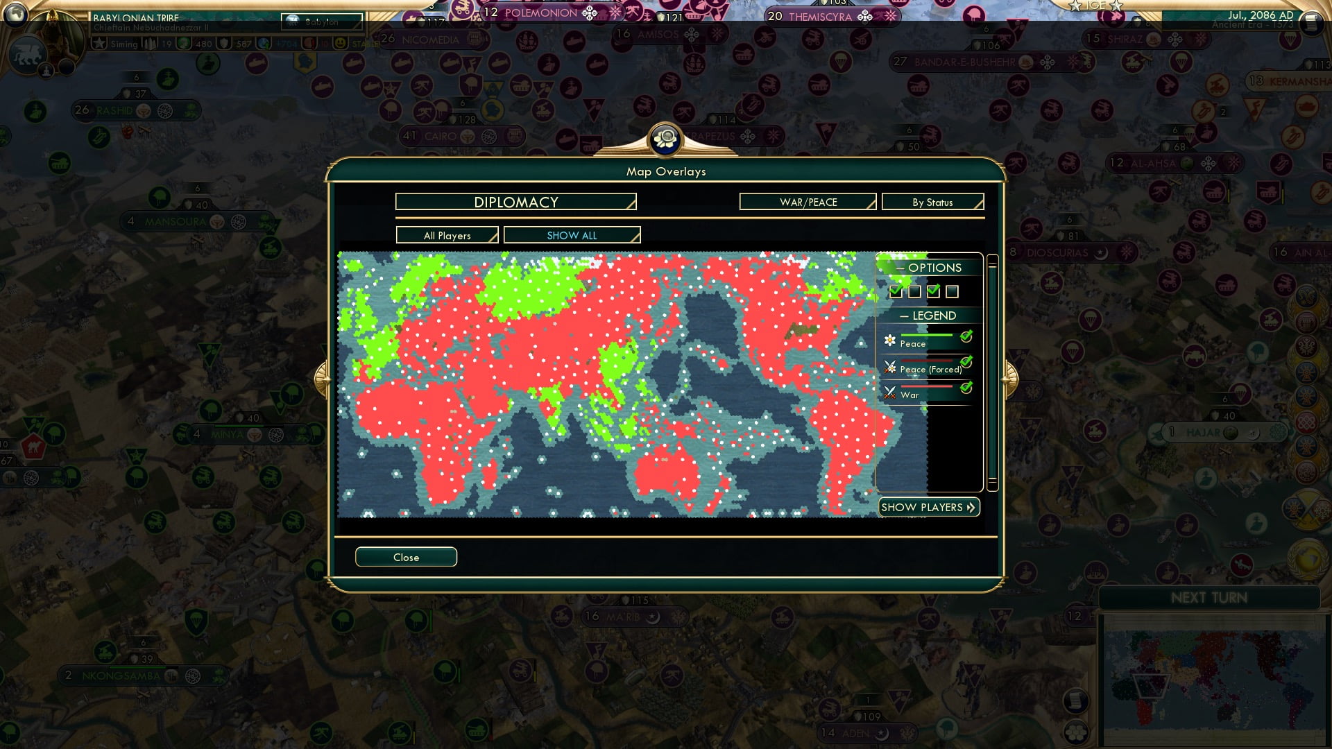 CBR In-Game Screenshot of Current Wars