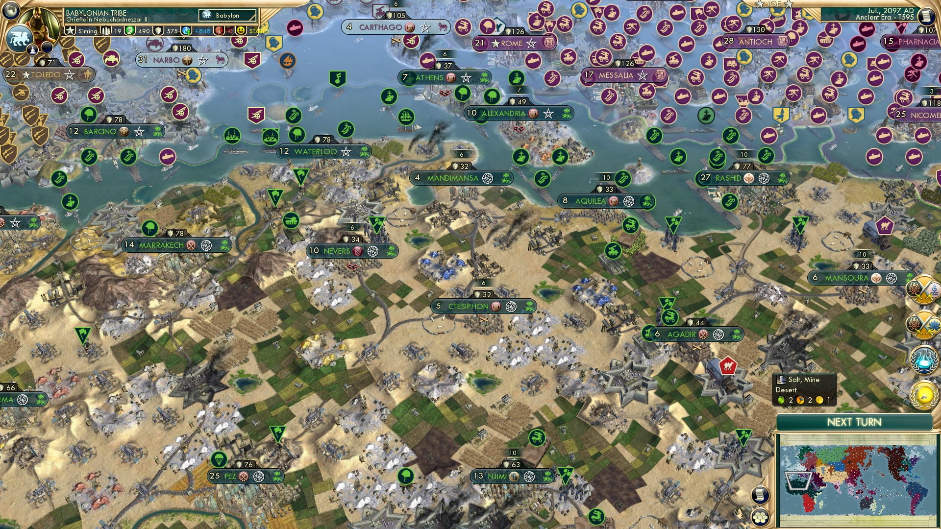 CBR In-Game Screenshot of New Gains, No Troops