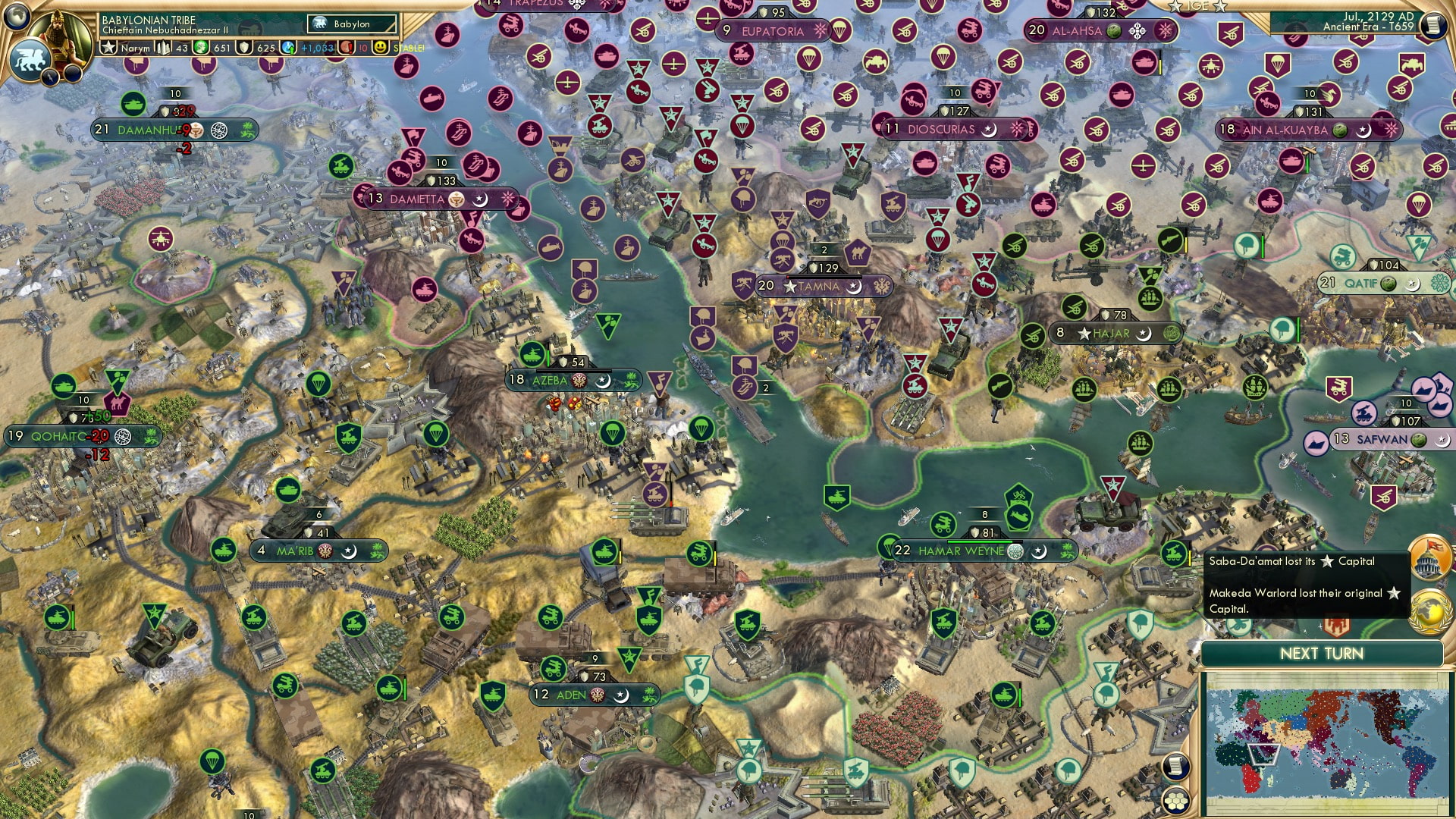 CBR In-Game Screenshot of Saba 1, Qarm 1